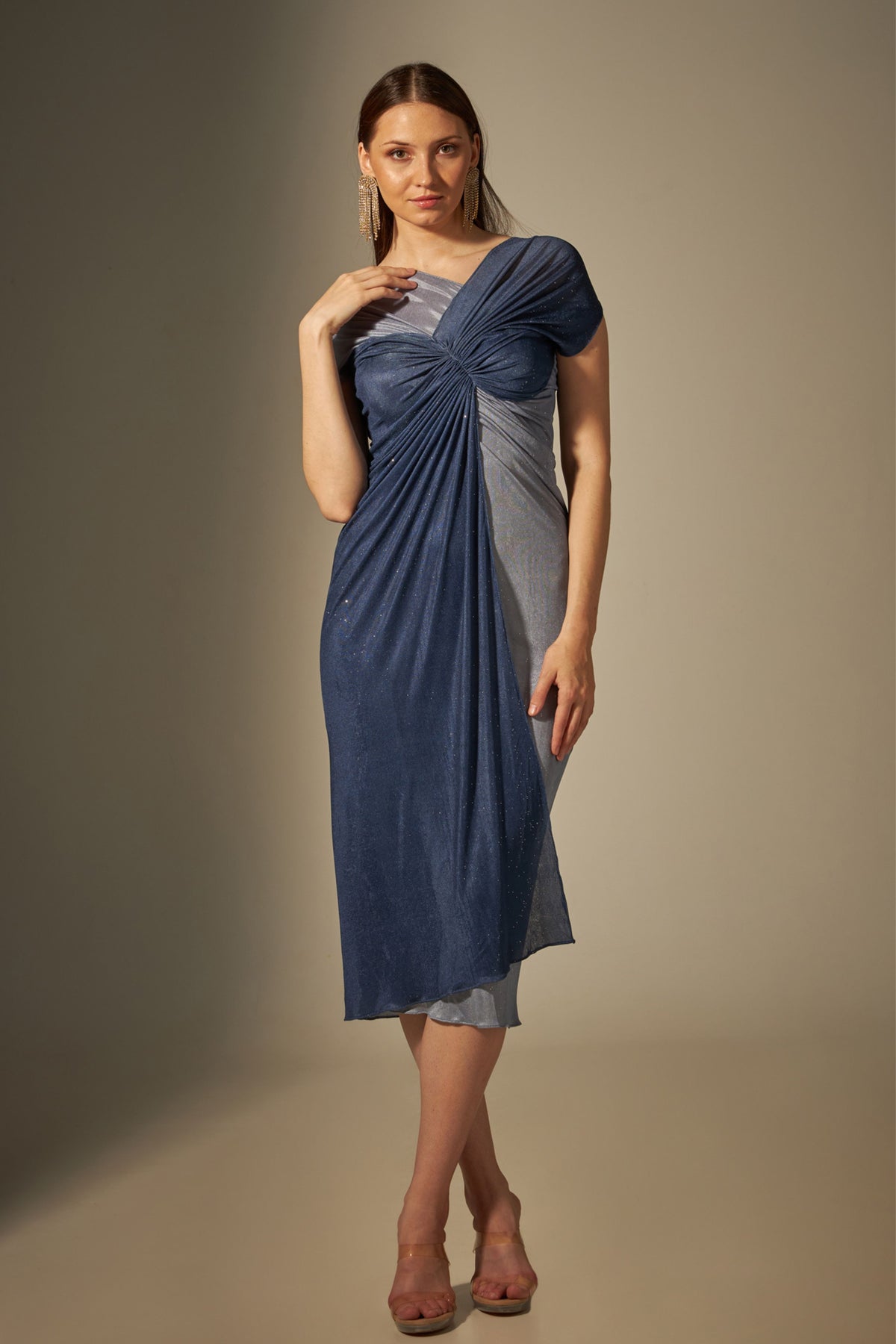 Blue Shaded Stretch Dress