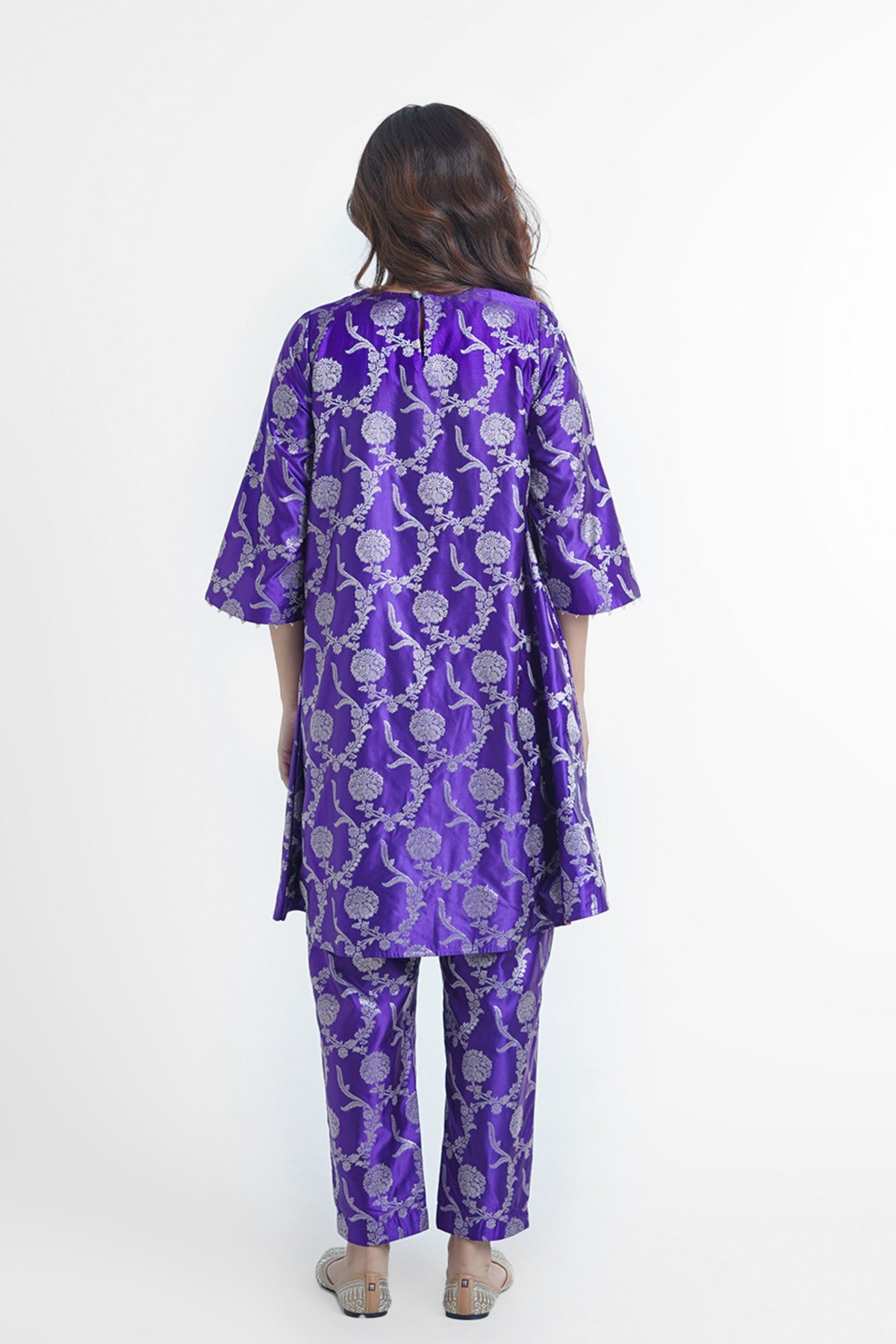 Purple Sunheri Kurta Set