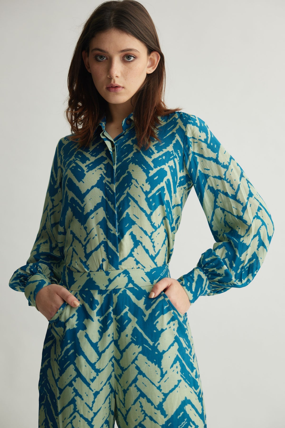 Blue Chevron Shirt