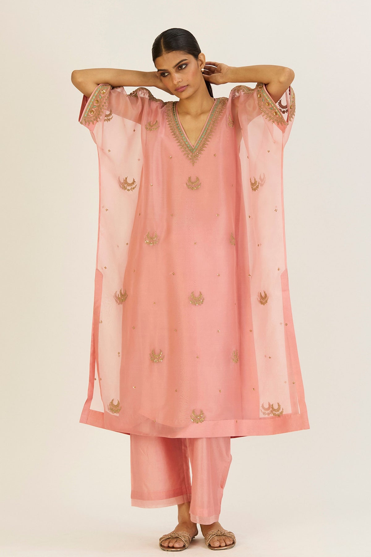 Sailo Salmon Pink Kaftan