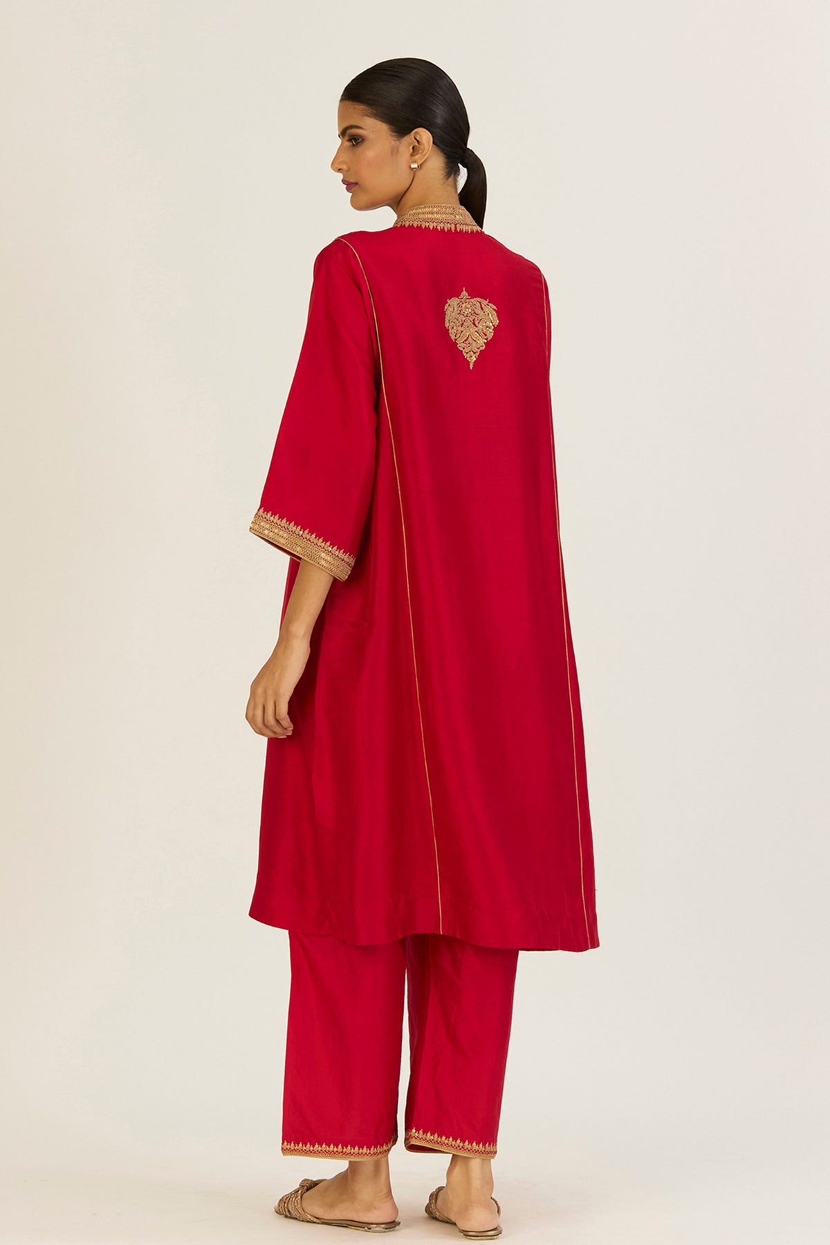 Rekha Red Kurta &amp; Pants