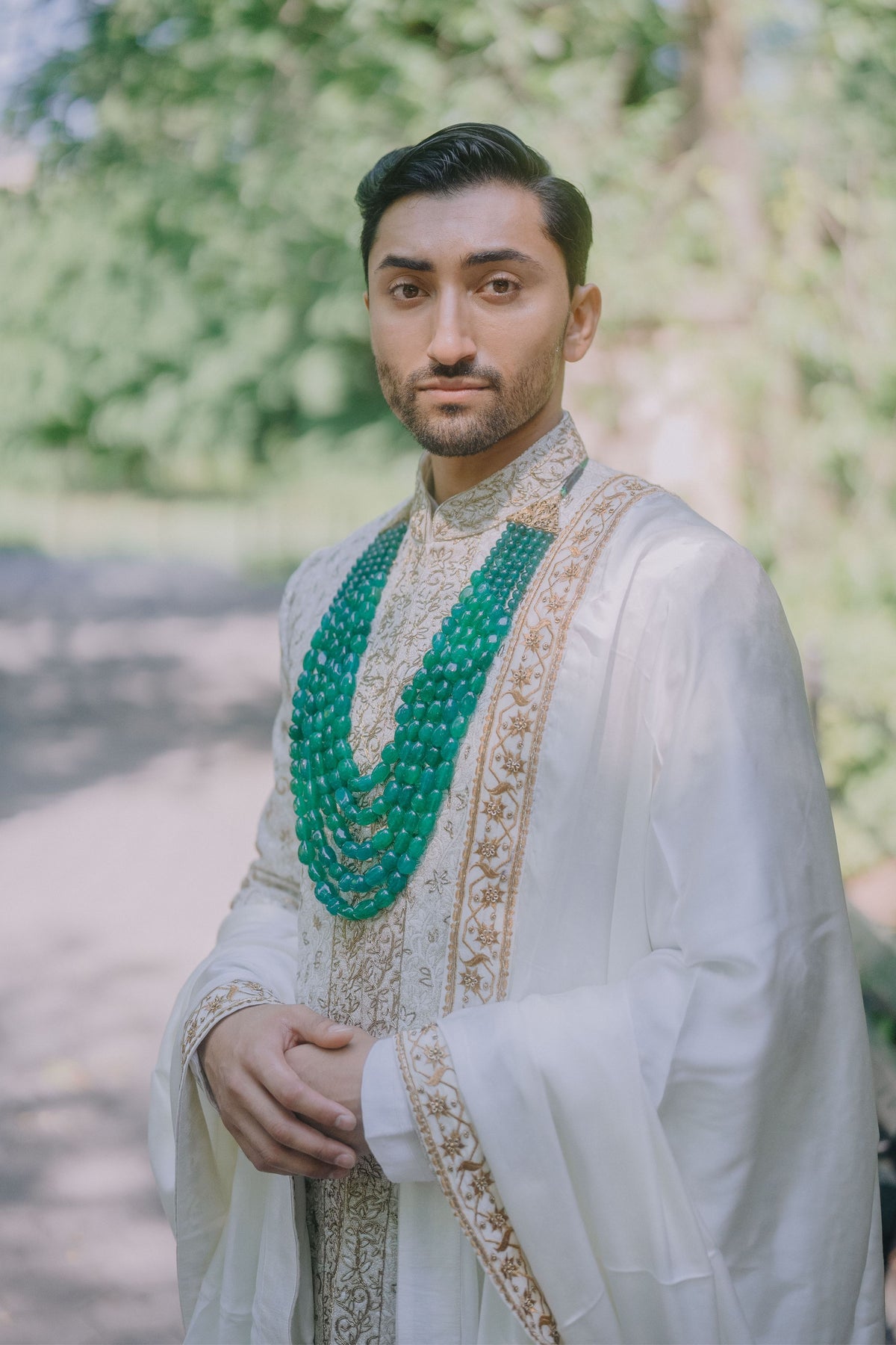 Moonlit Pearl Sherwani Set