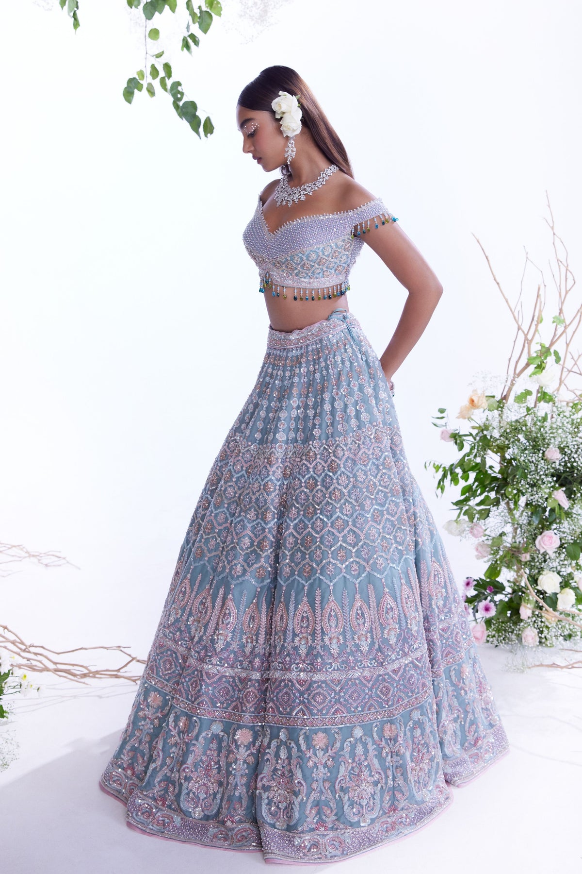 Sky Blue Lehenga Set