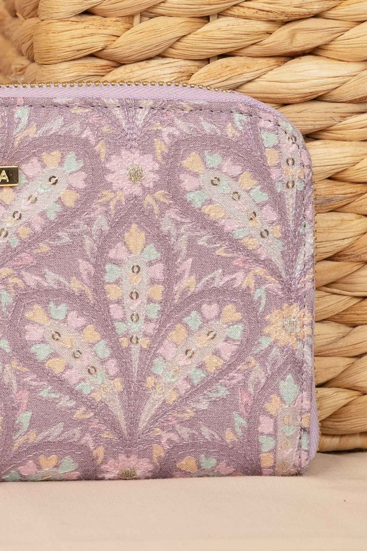 Violet Nyraa Embroidered Wallet