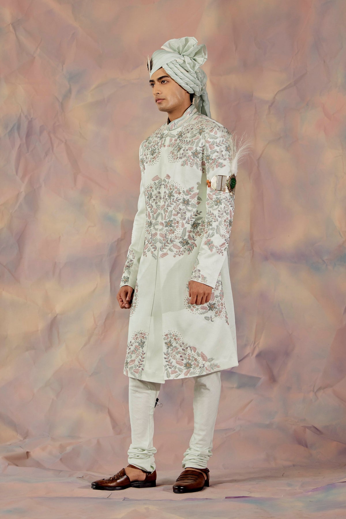 Hazy Blue Sherwani Set