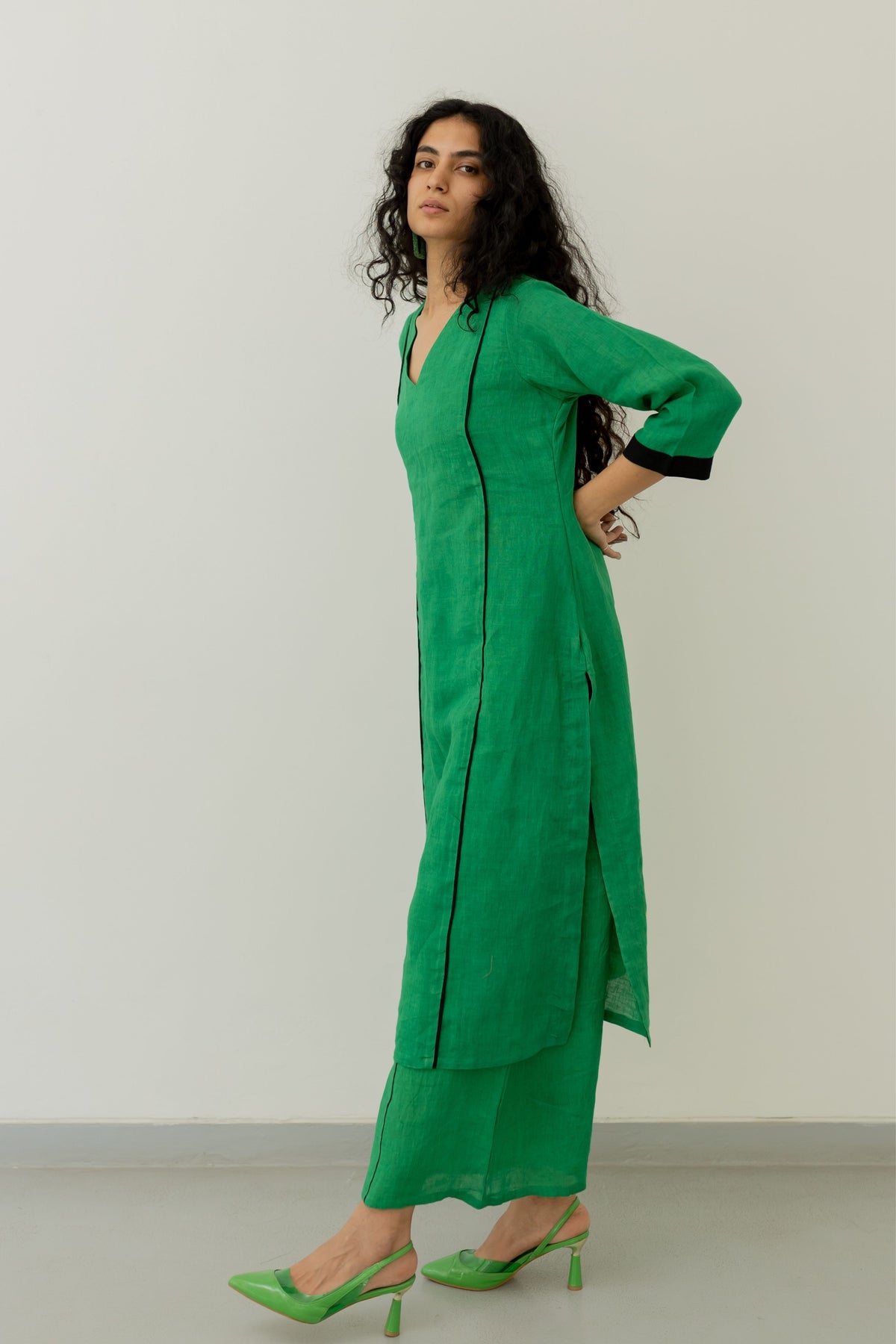 Bottle Green Kurta