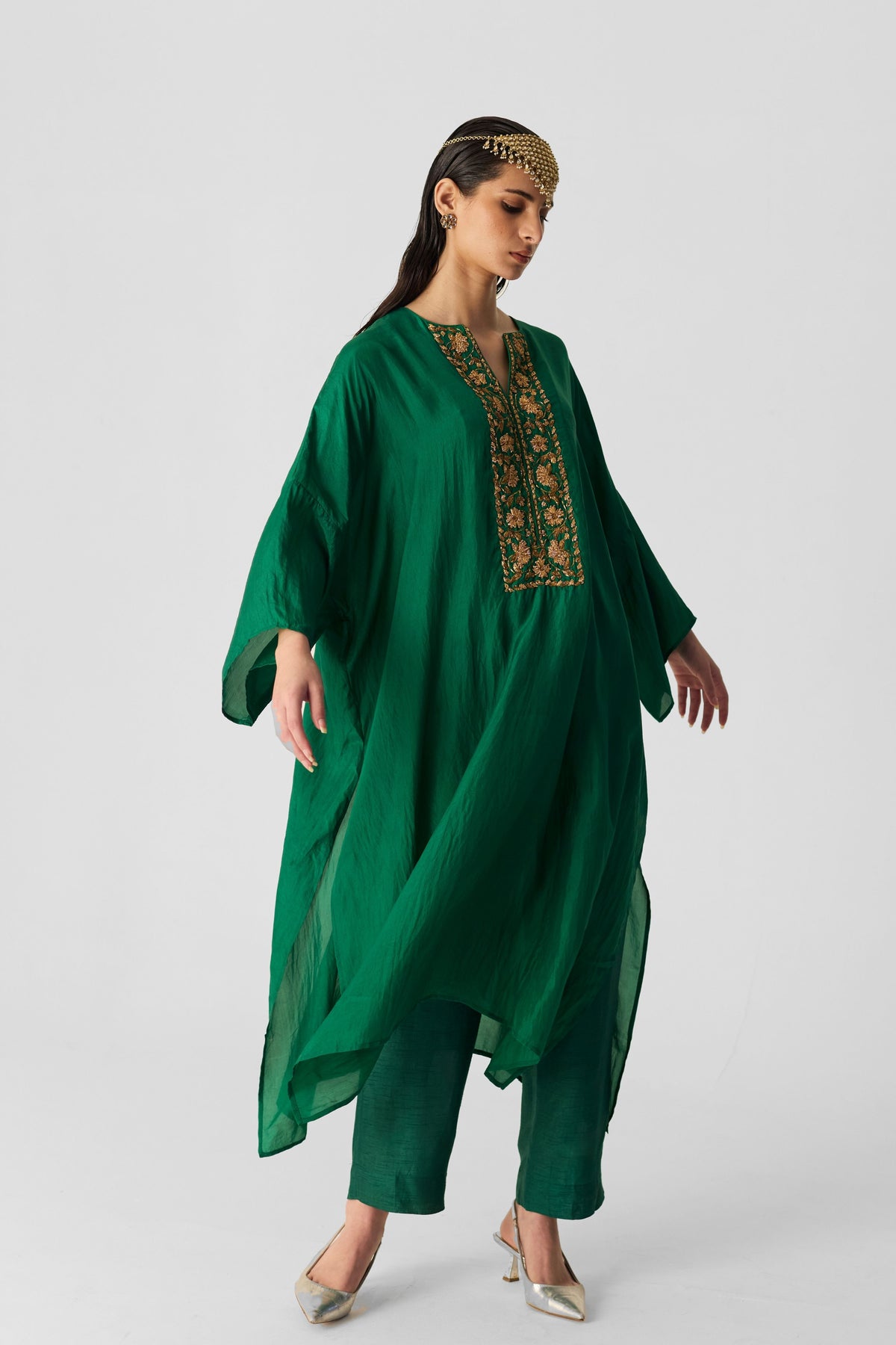 Royal Green Kaftan Set