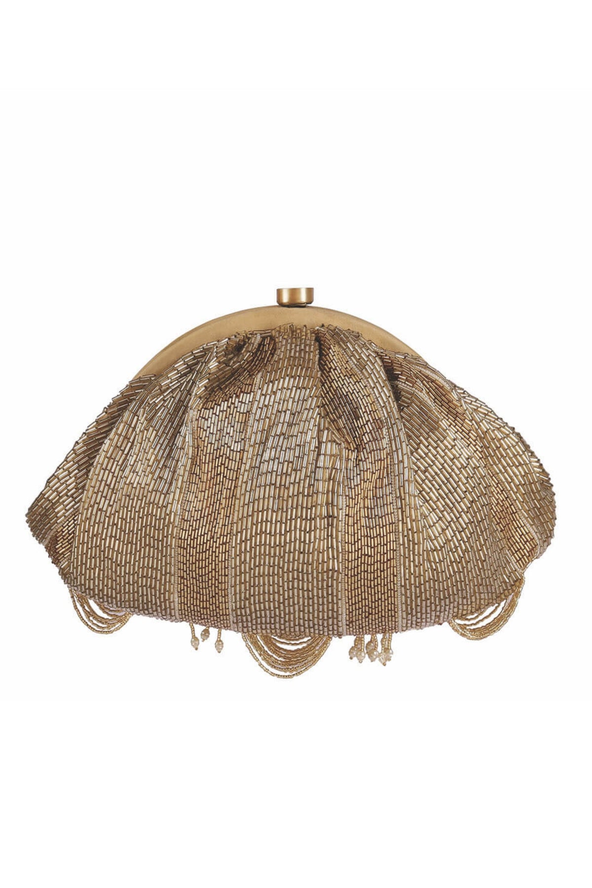 Ruche Soft Pouch In Gold