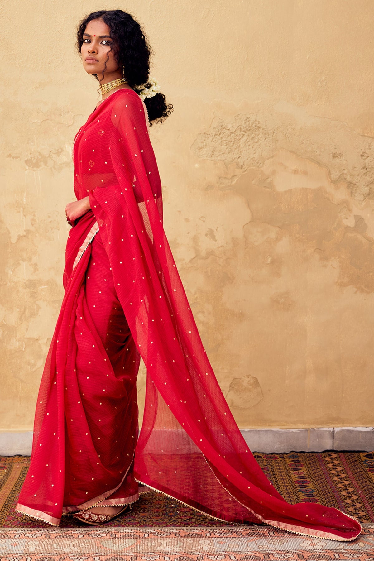 Maharani Saree in Red