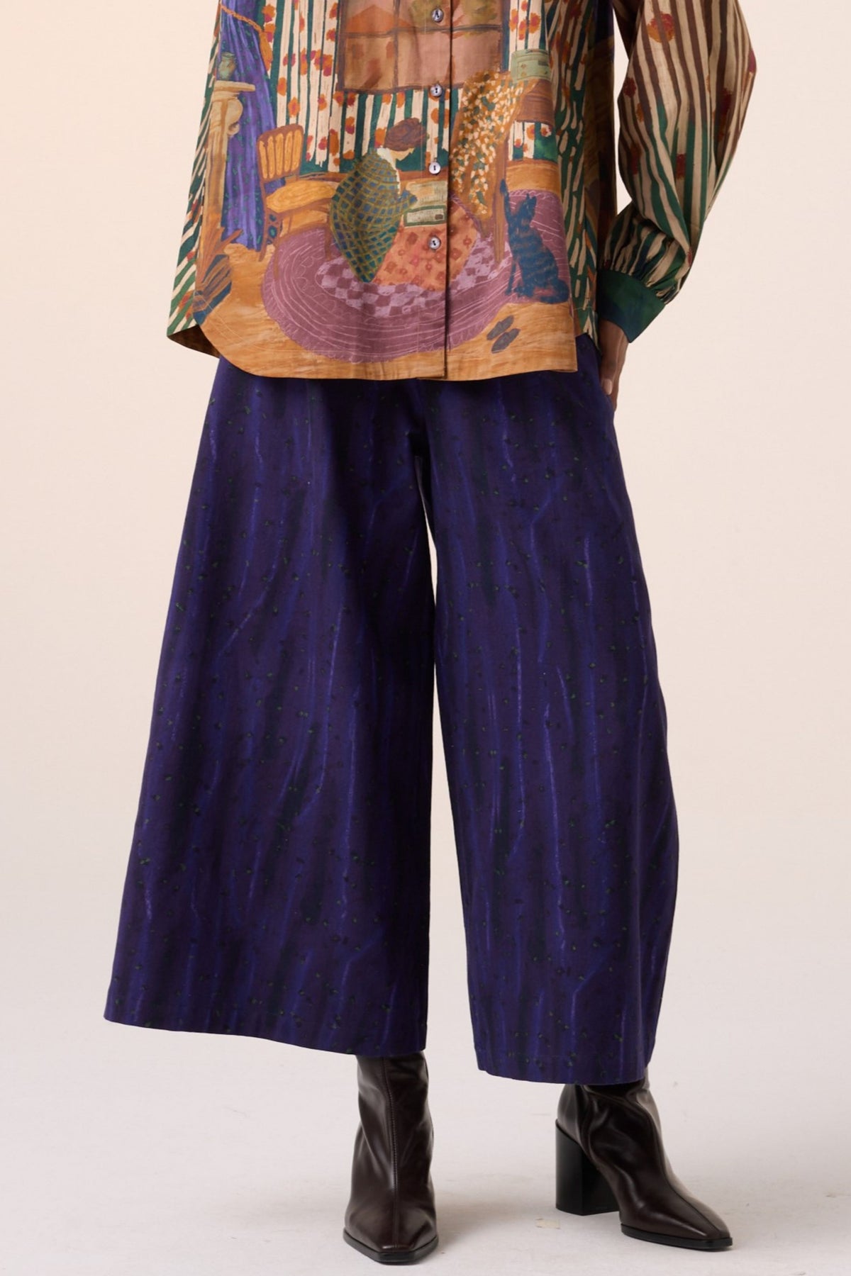 Purple Wide Leg Pant