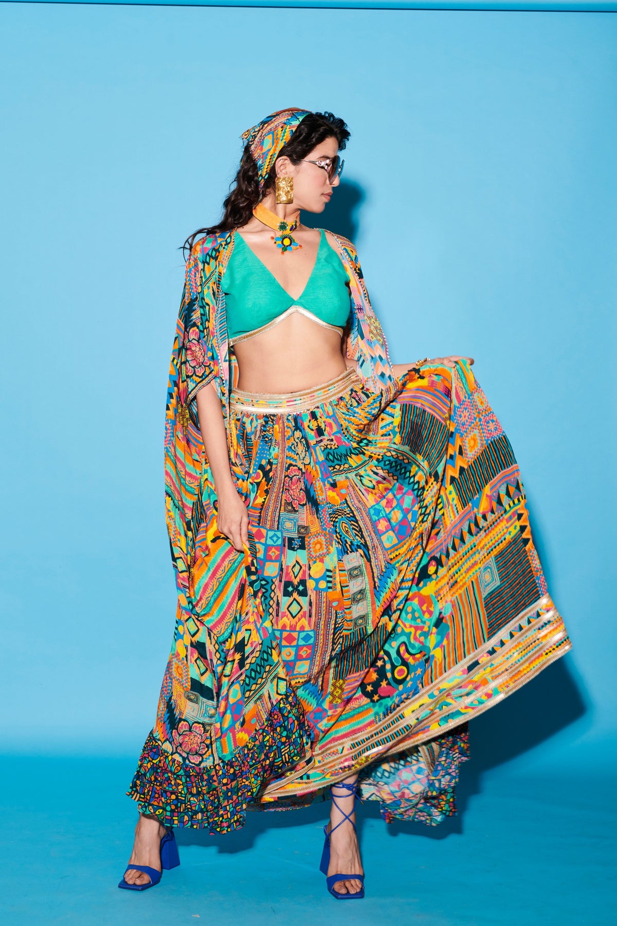 Multi Colour Lehenga