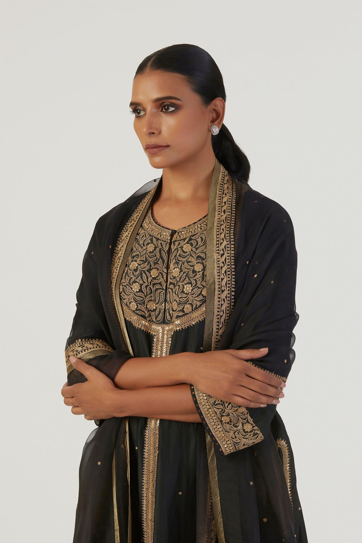 Qala Black Kurta and Pants