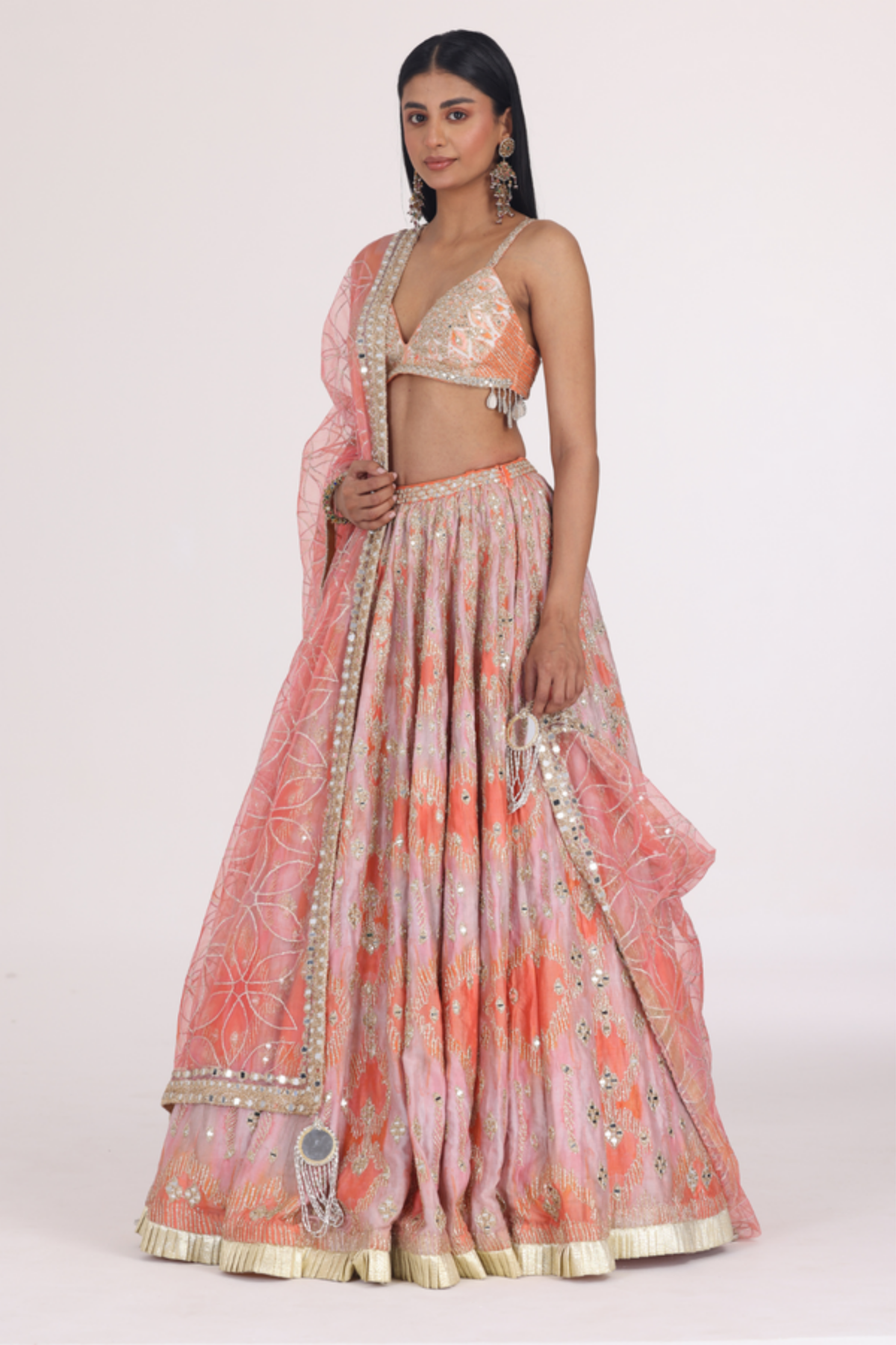 Muted Hues Printed Lehenga Set