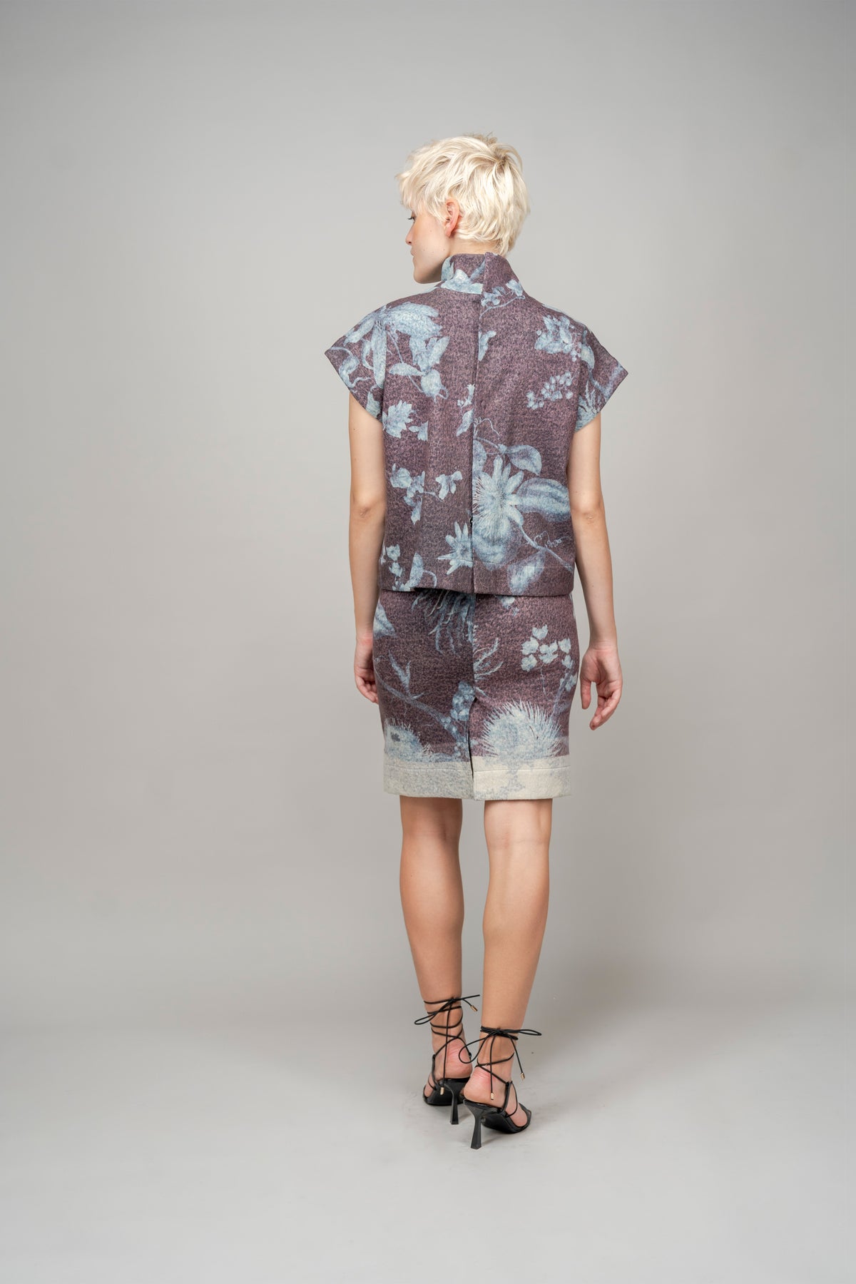 Garden Print High Neck Top