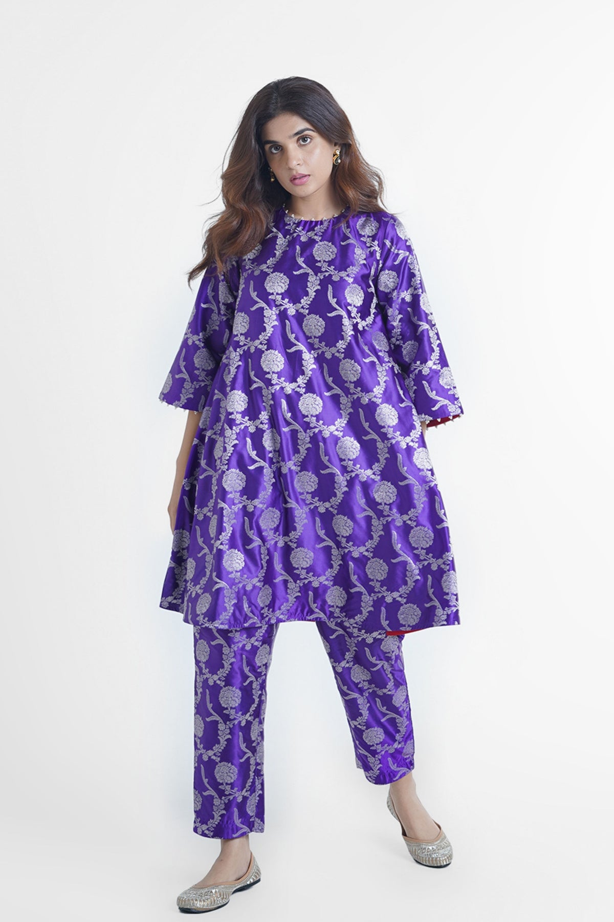 Purple Sunheri Kurta Set