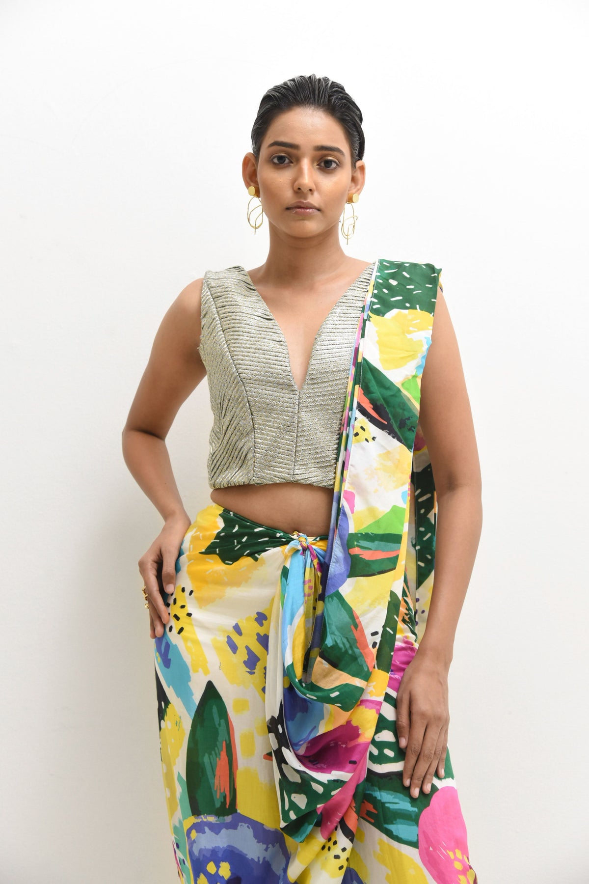 Printed Saree With Blouse