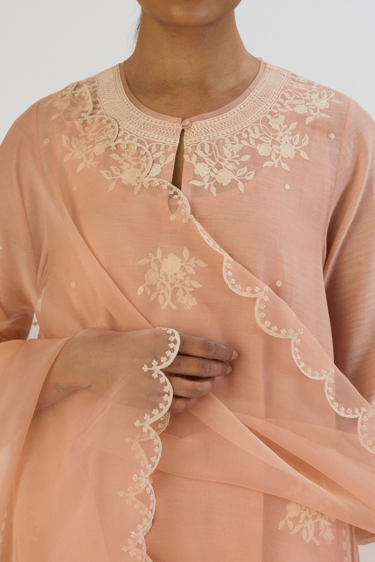 Light pink Yami Dupatta