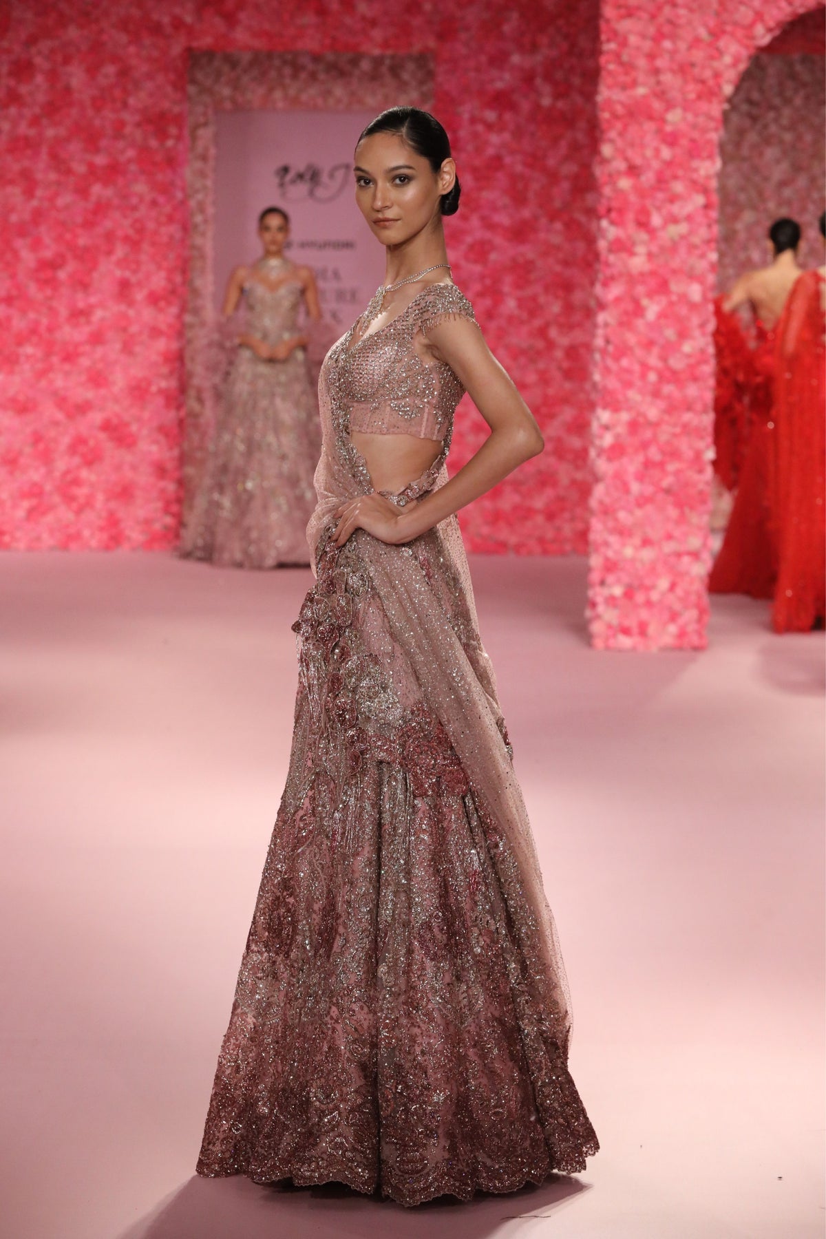 Gaelle Mauve Pink Lehenga Set