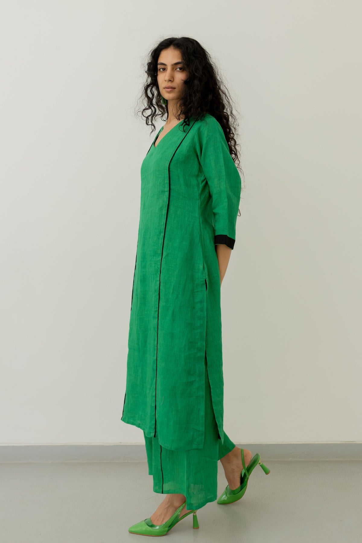 Bottle Green Kurta Set