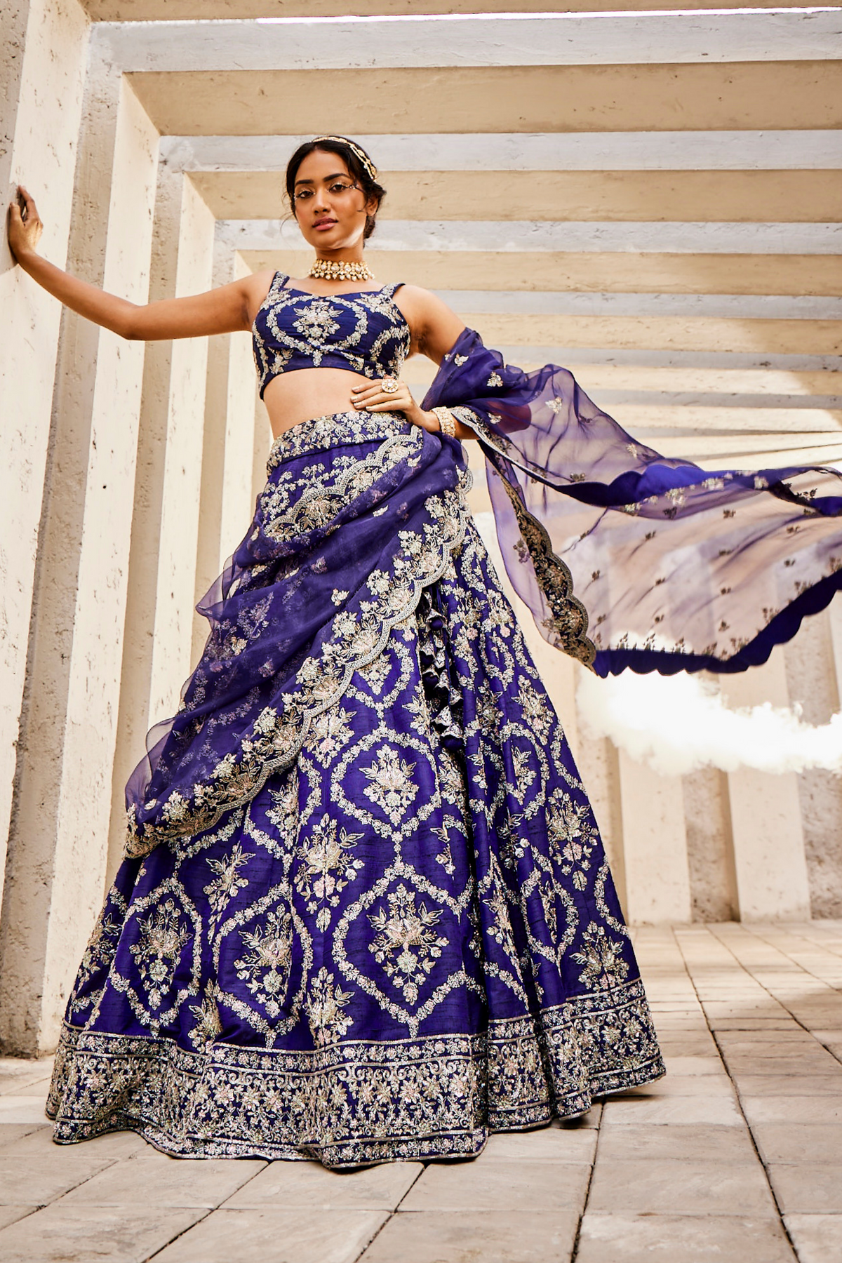 Royal Blue Heavy Lehenga