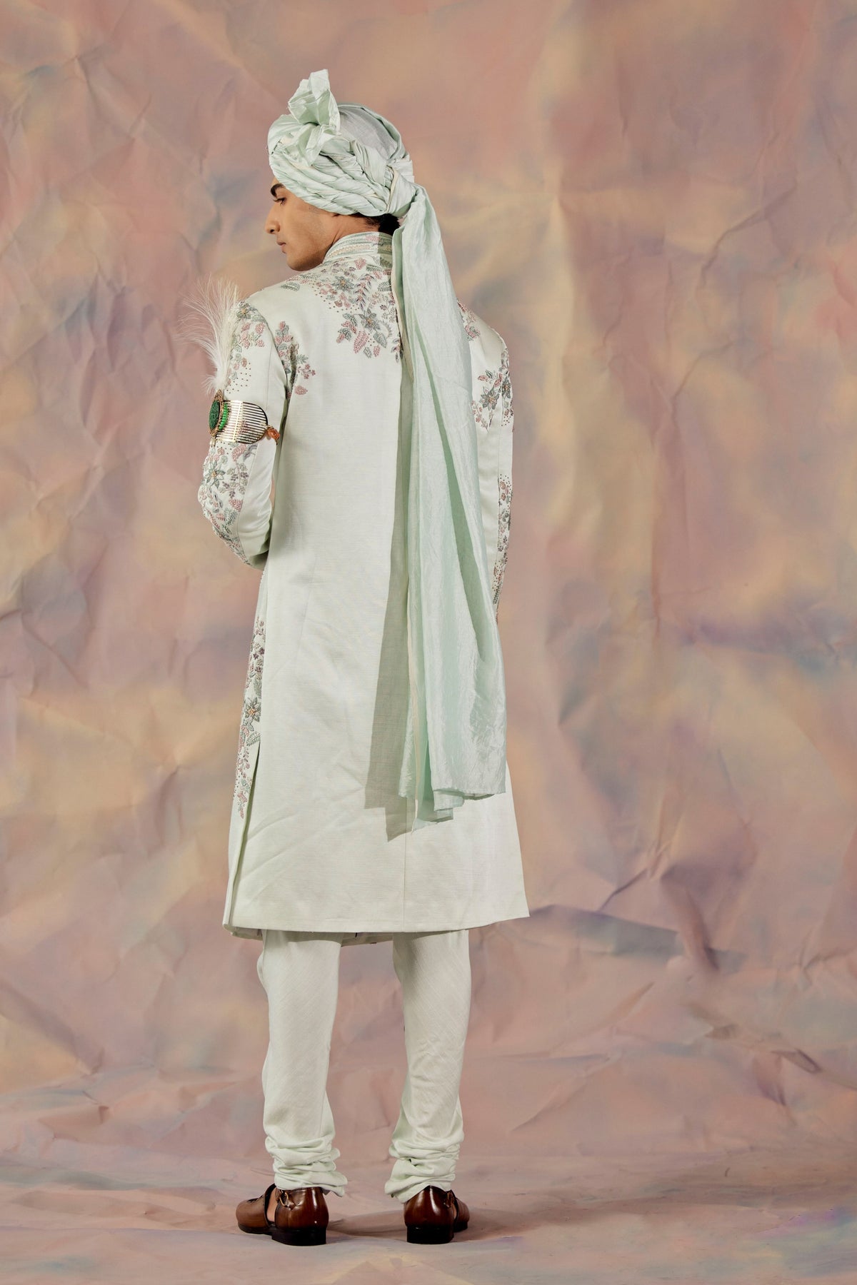 Hazy Blue Sherwani Set