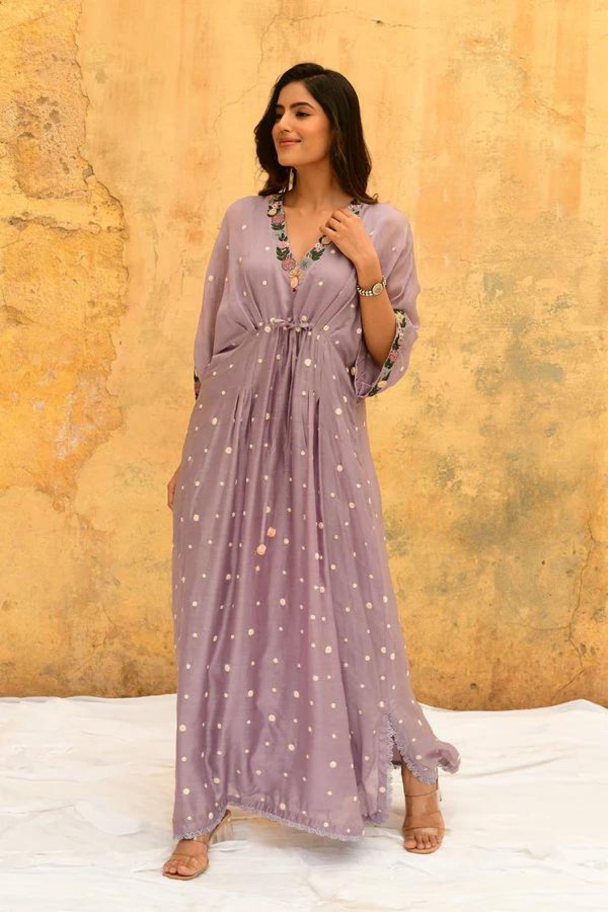 Lilac Orchid Long Kaftan