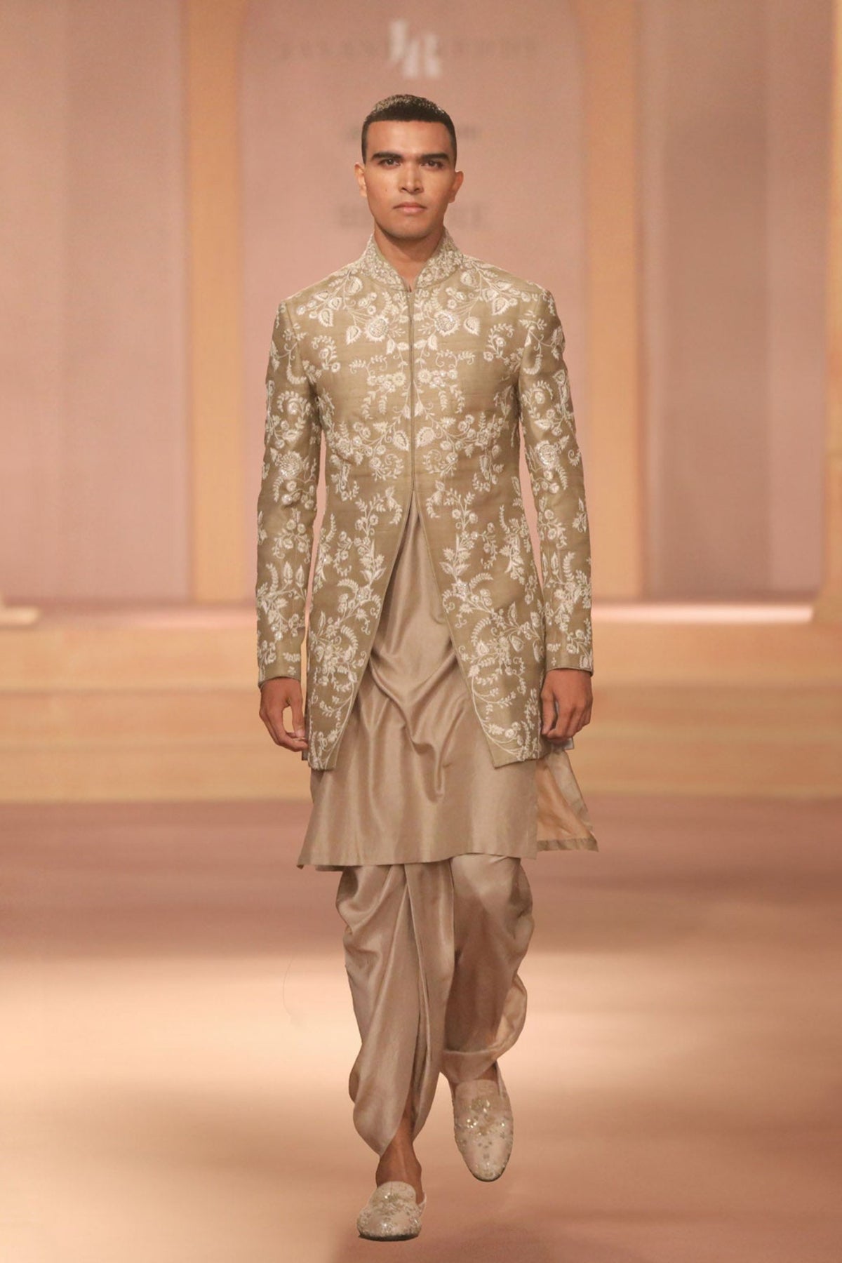 Beige Sherwani Set