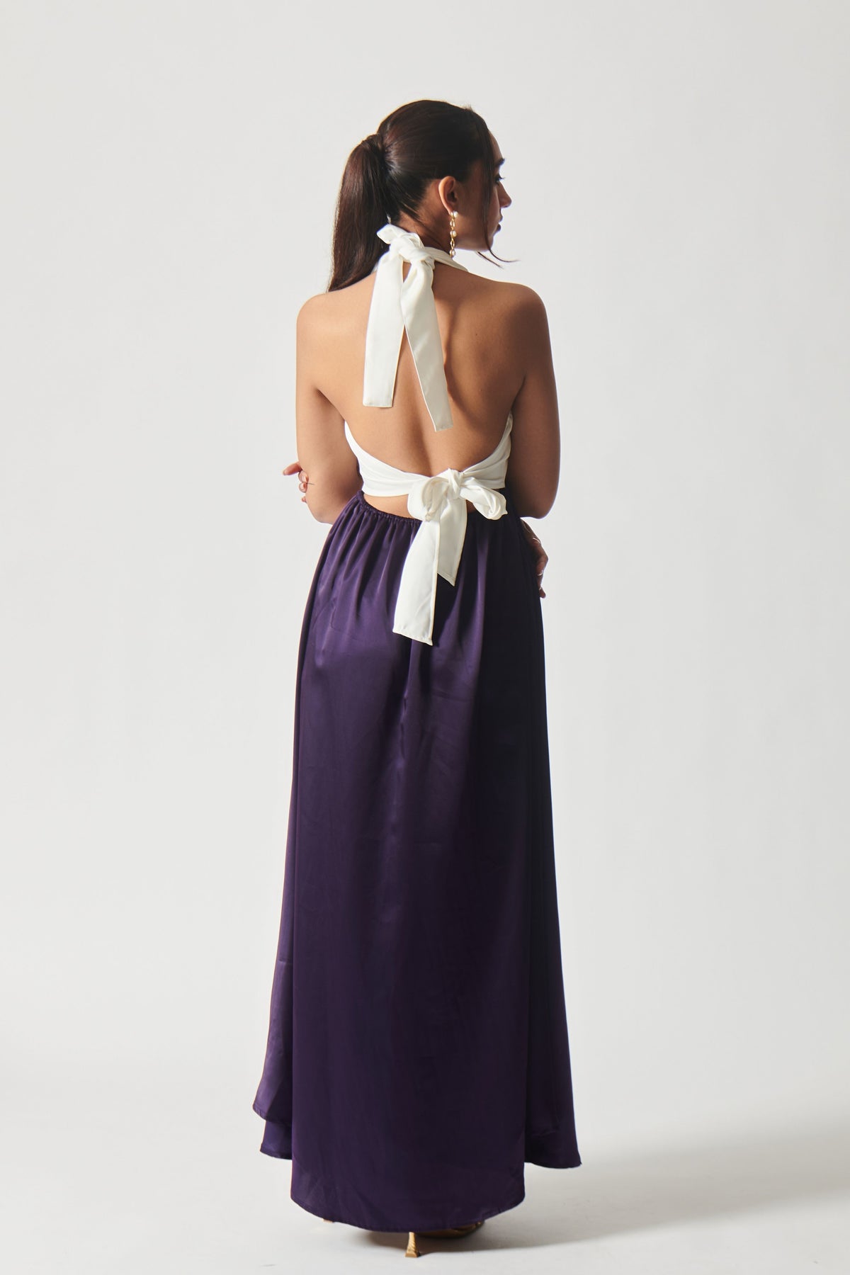 Lavender Majesty Halter Dress