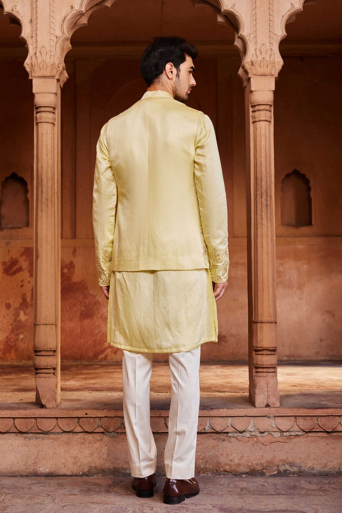 Rooh Silk Nehru Jacket Set