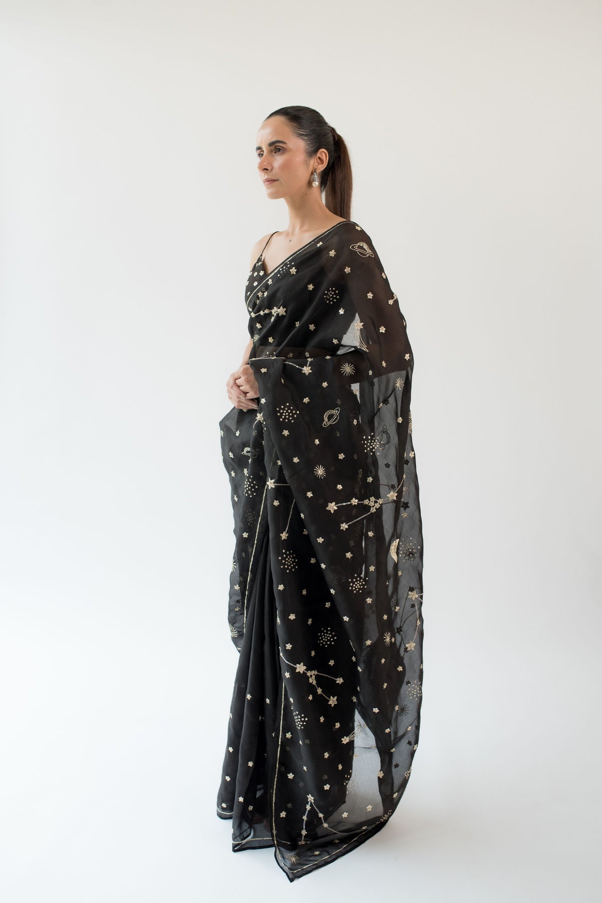 Andromeda Black Saree