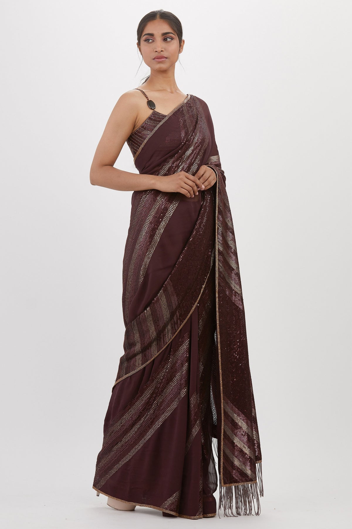 Vino Sequin Saree Set