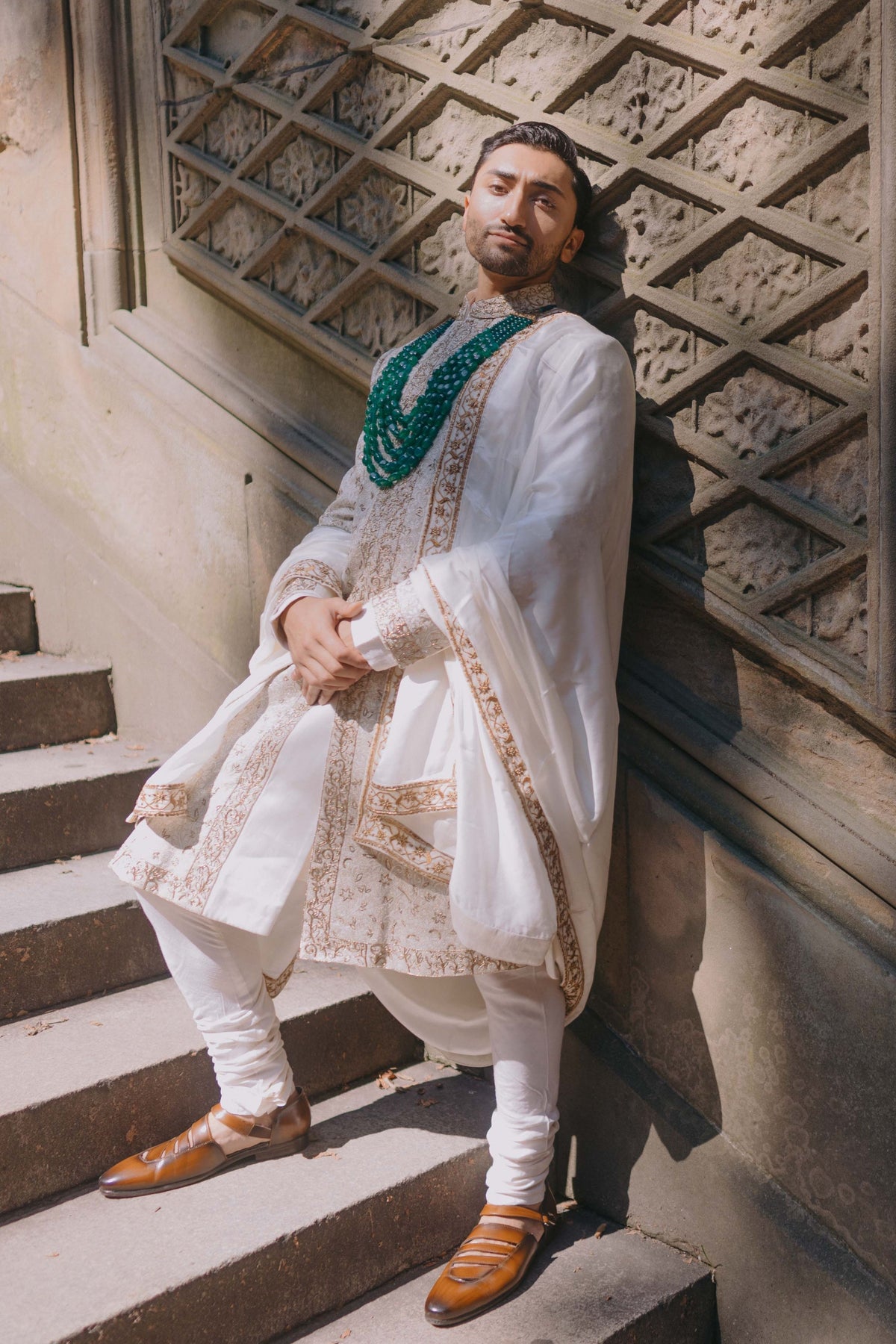 Moonlit Pearl Sherwani Set