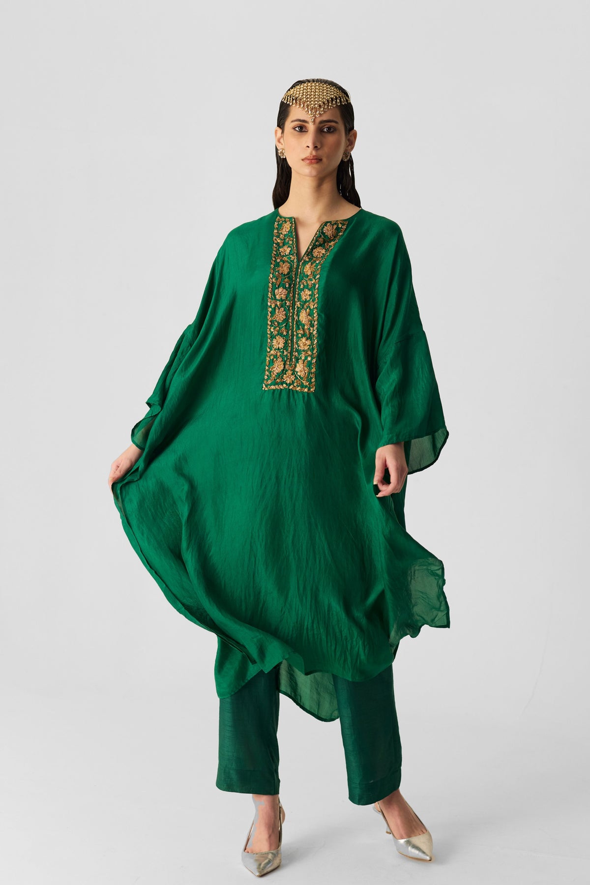 Royal Green Kaftan Set