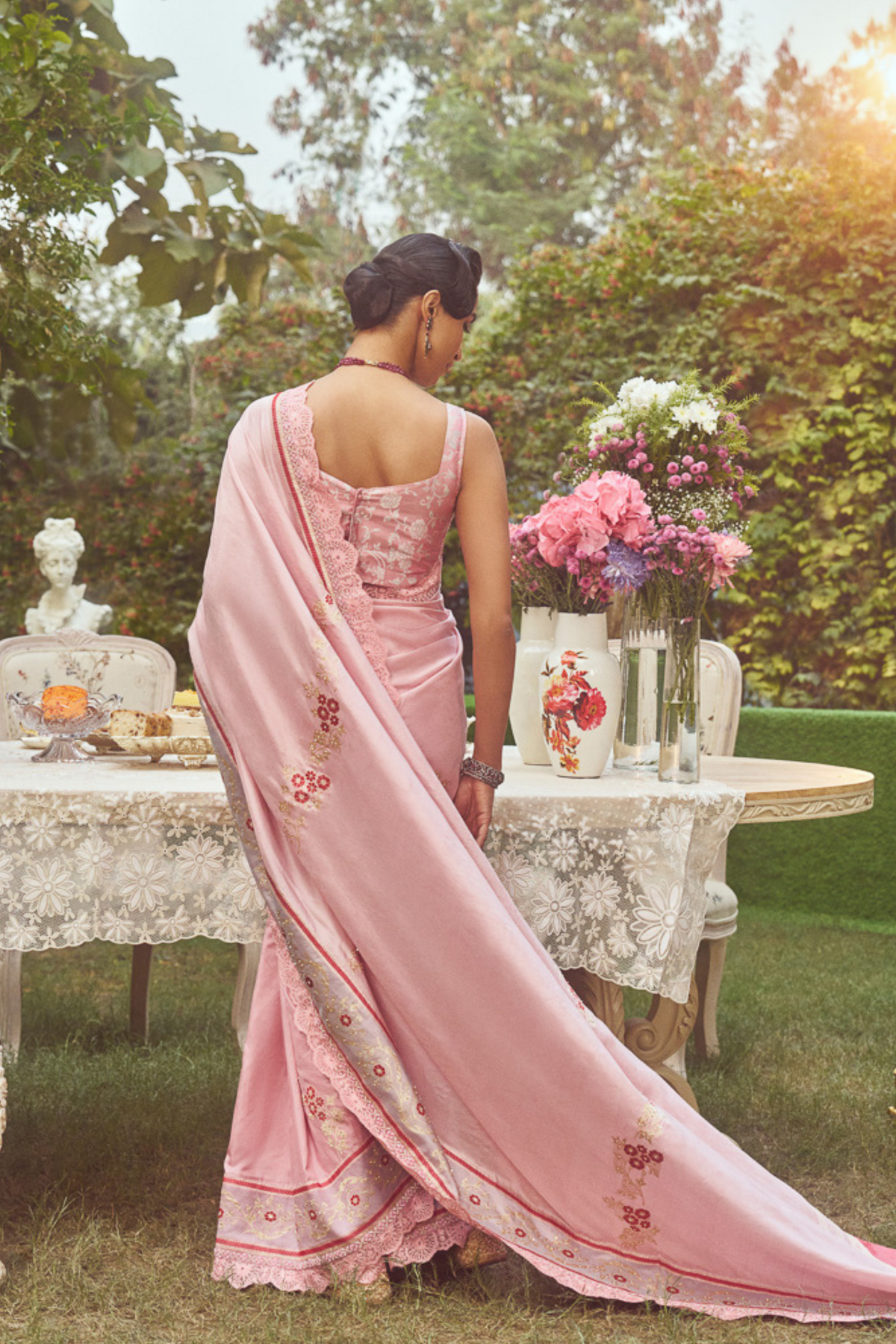 Pink Meenakari Zari Handloom Sari