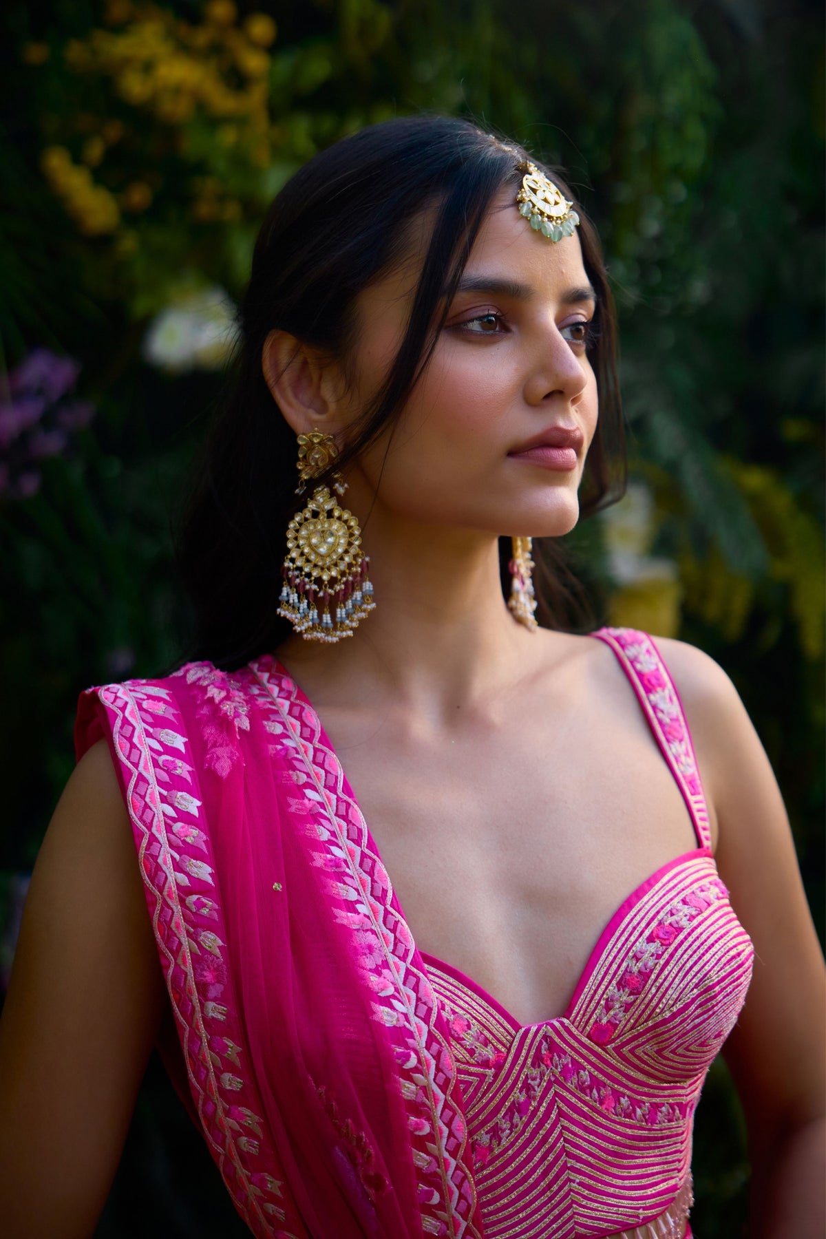 Fuschia Pink Lehenga Set