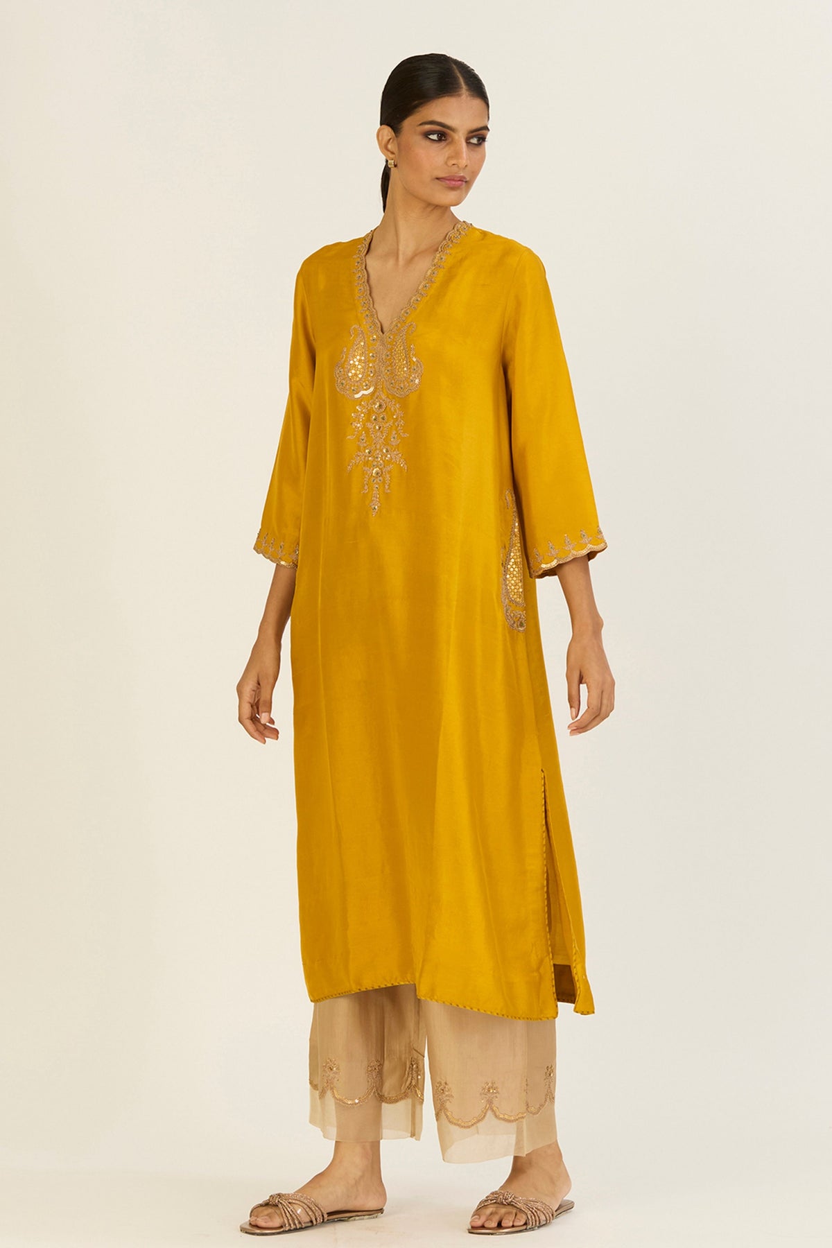 Rysa Yellow Kurta &amp; Pants