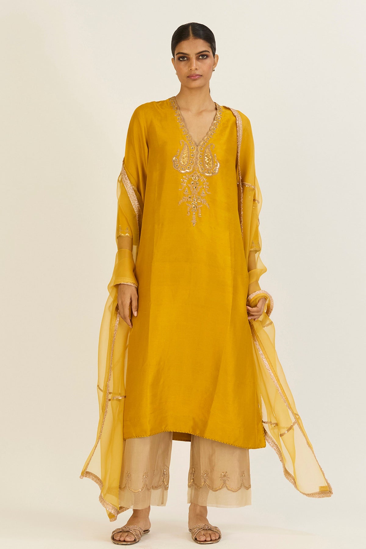 Rysa Yellow Kurta &amp; Pants