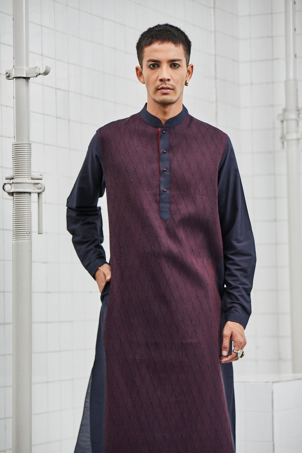 Kelawas Pintuck Kurta Set