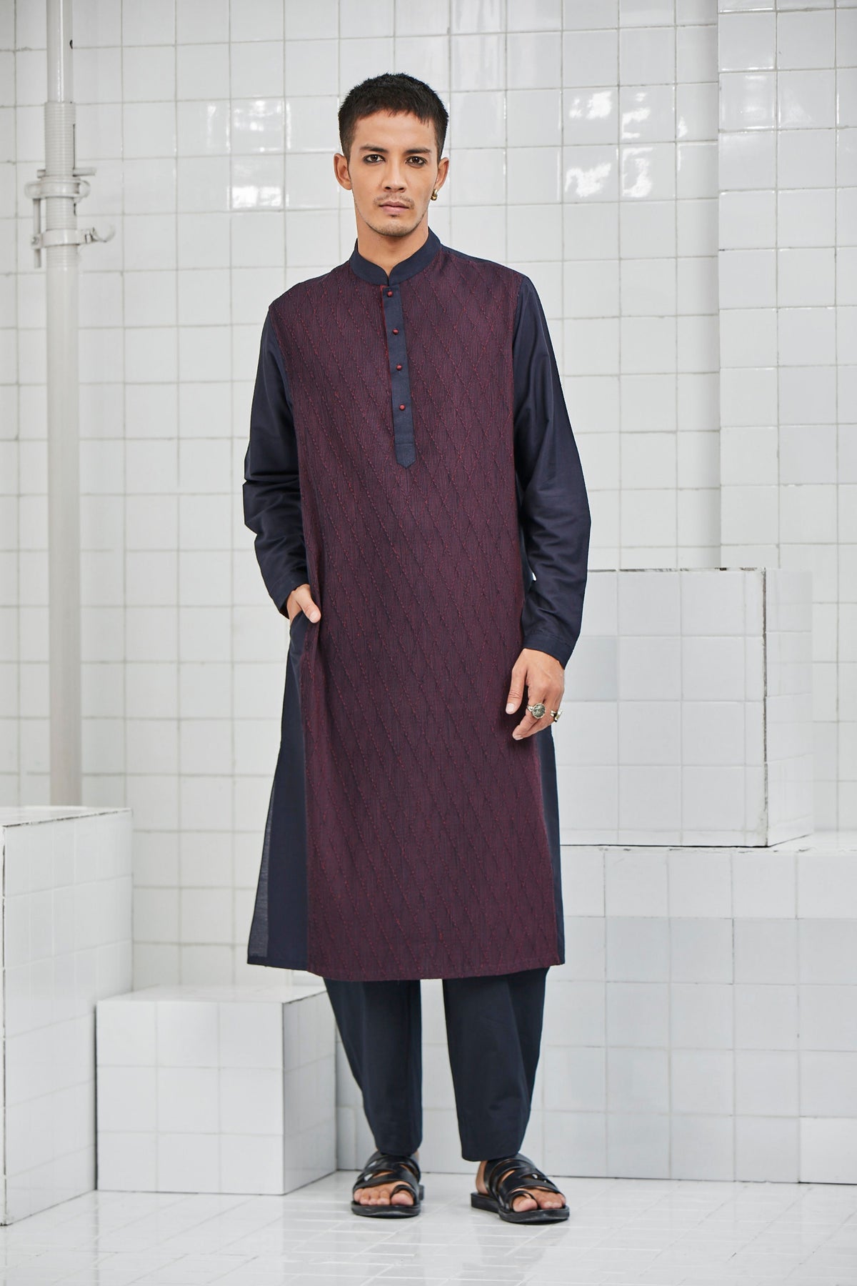 Kelawas Pintuck Kurta Set