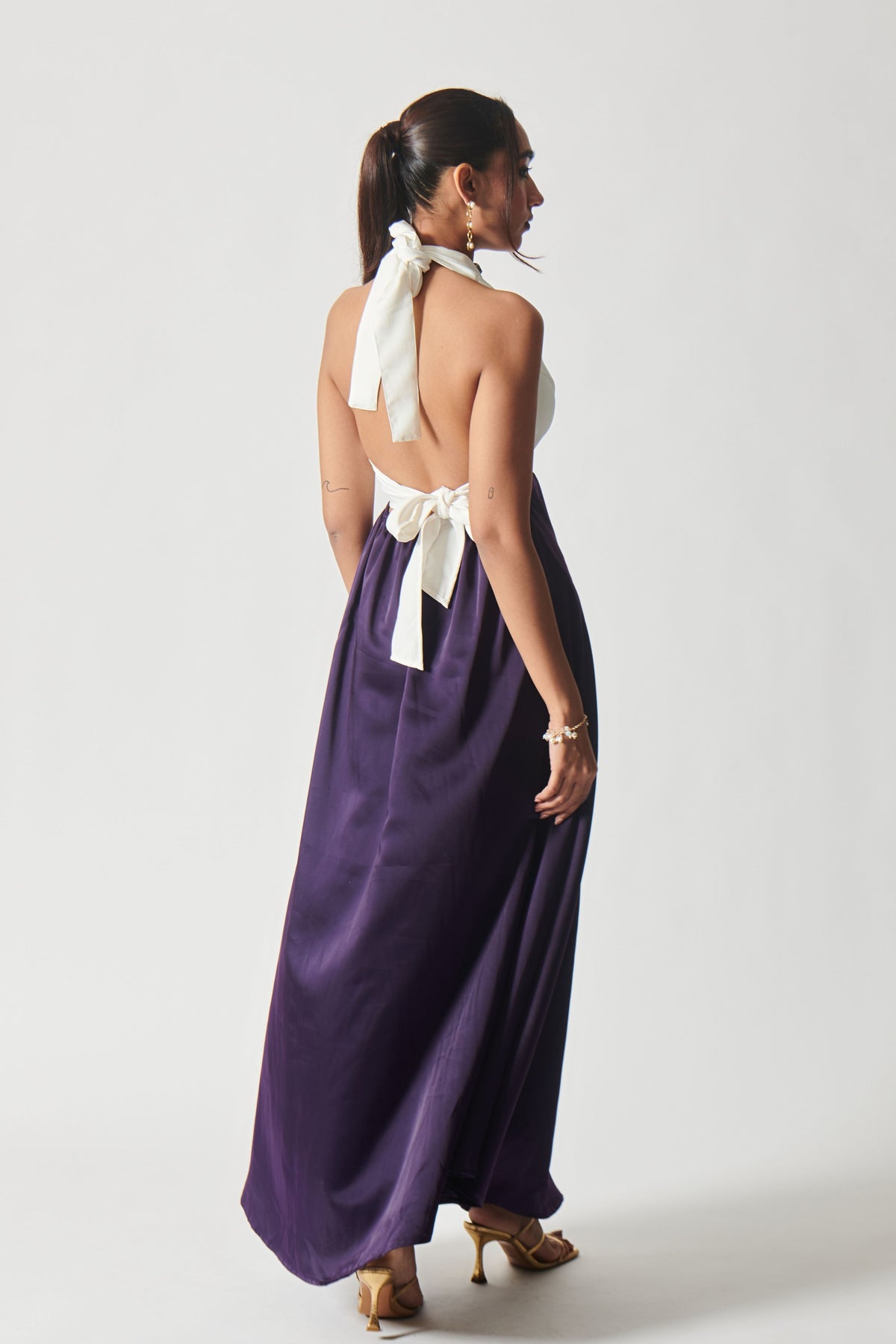 Lavender Majesty Halter Dress