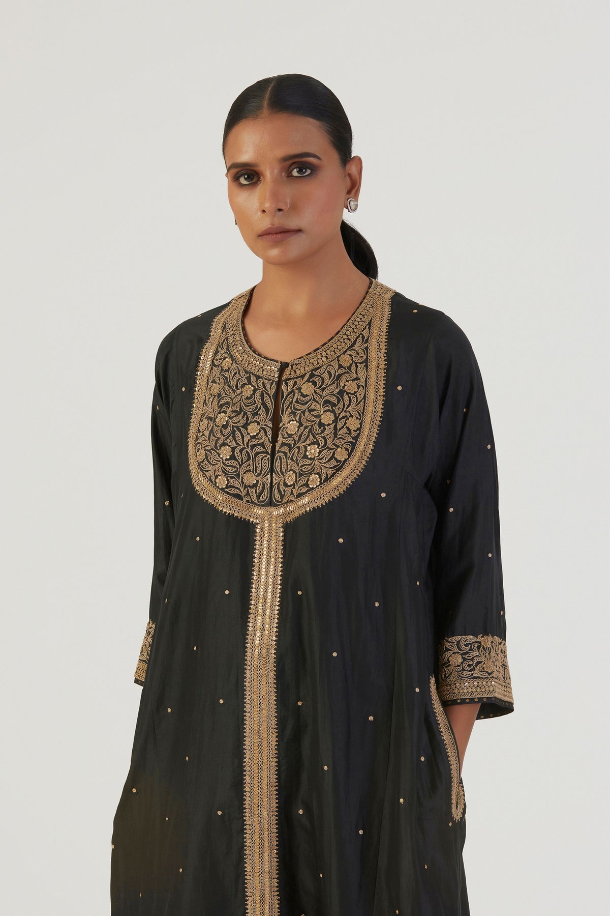 Qala Black Kurta and Pants