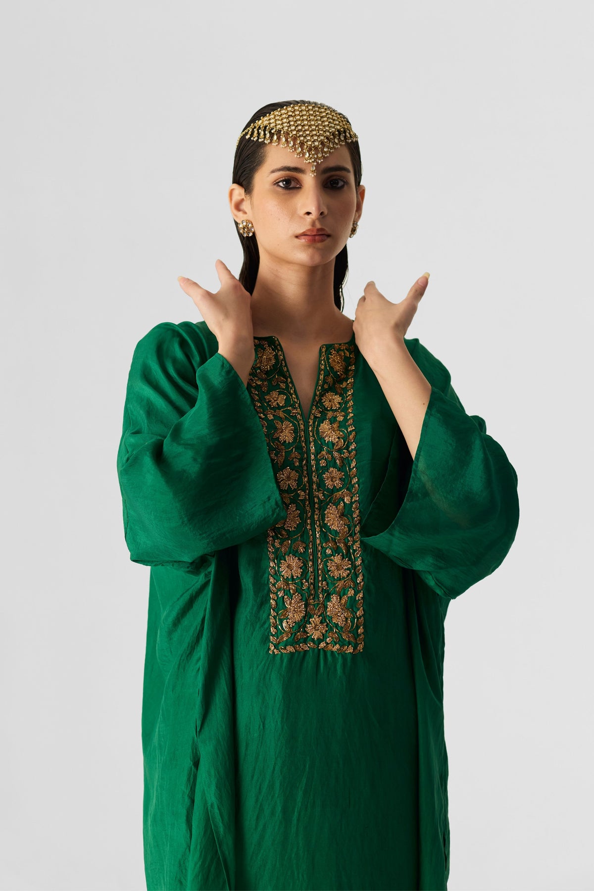 Royal Green Kaftan Set