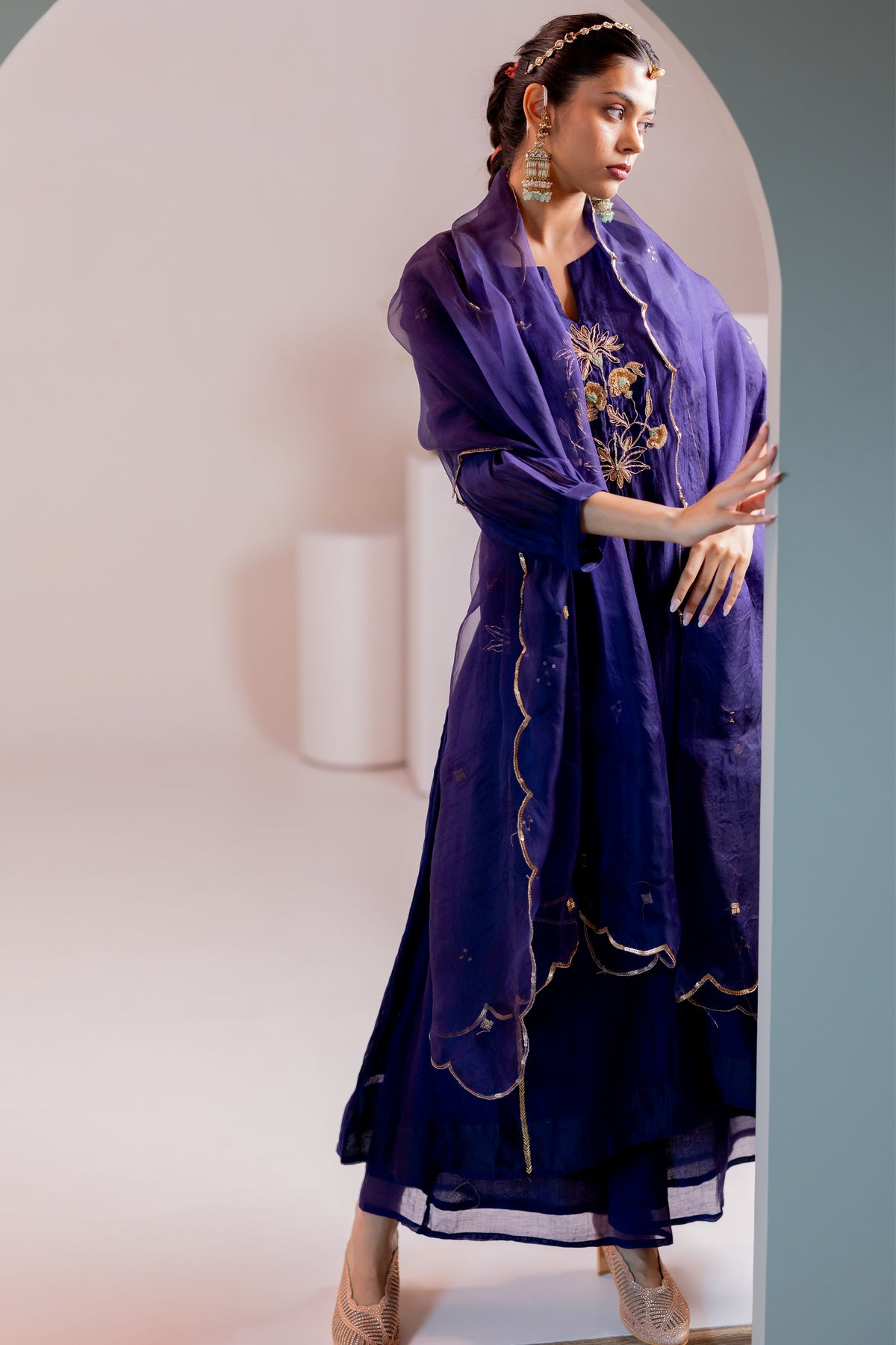 Aabroo Blue Kurta Set