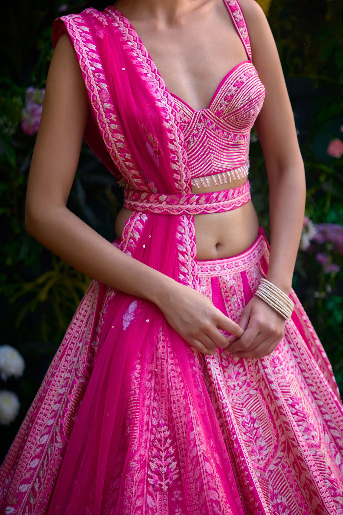 Fuschia Pink Lehenga Set