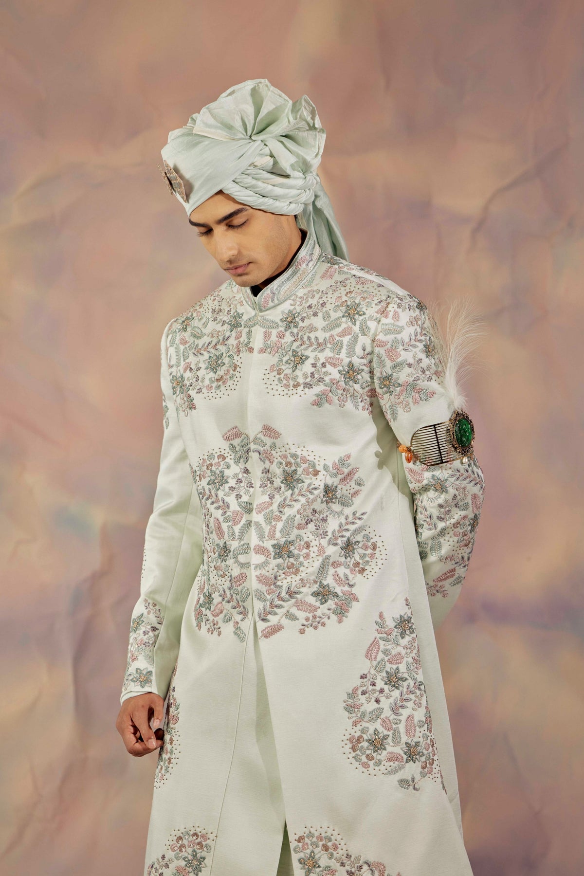 Hazy Blue Sherwani Set