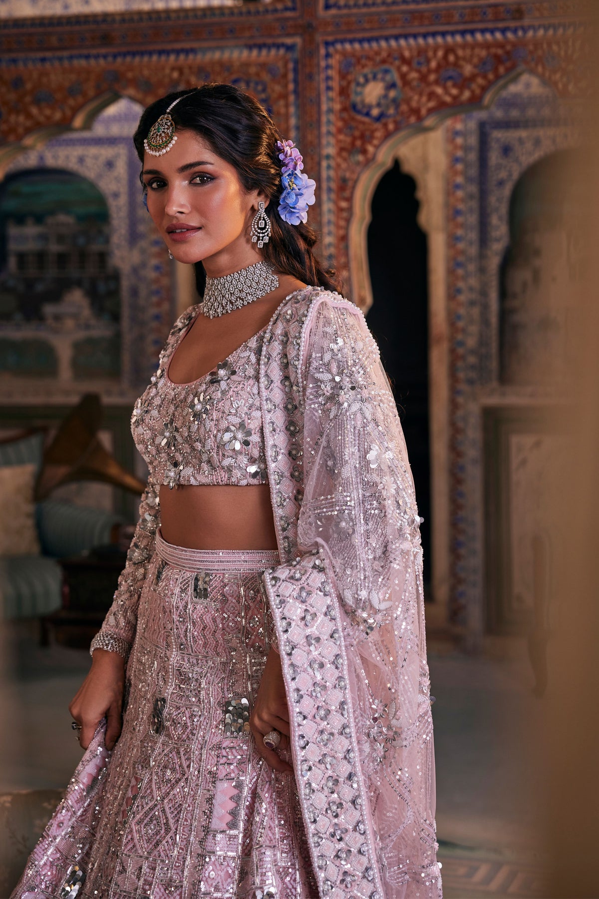 Pink Bahaar Gunj Lehenga Set