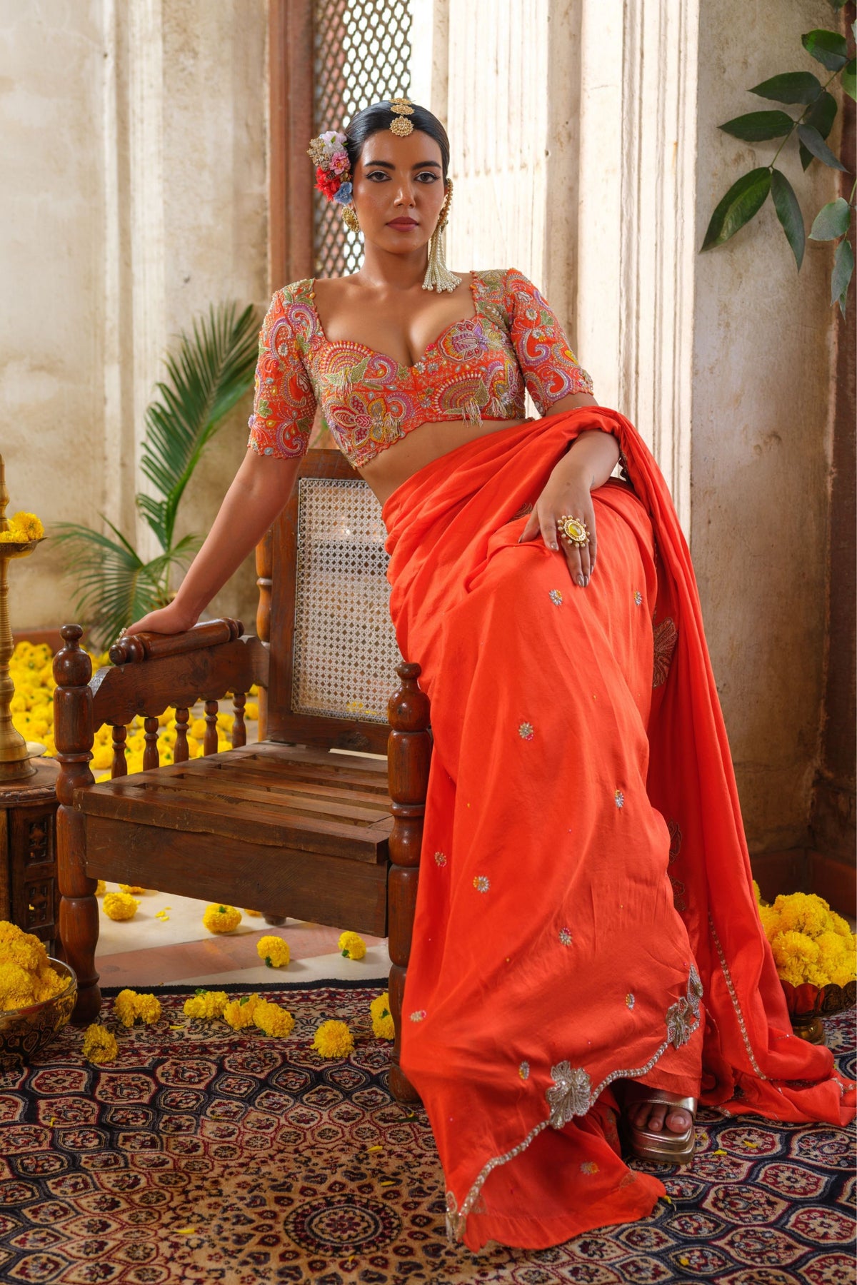 Gulmohar Saree Set