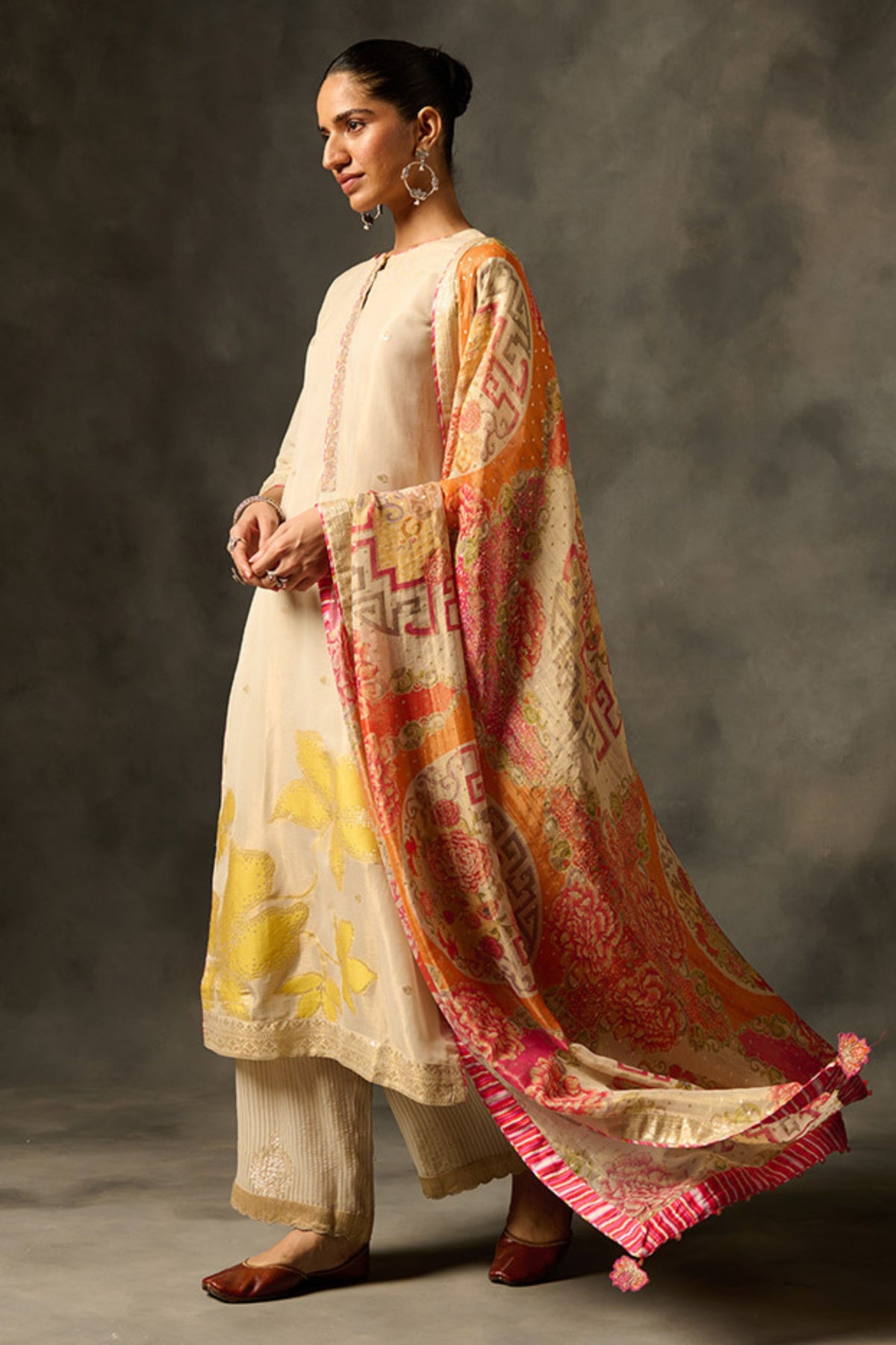 Kora Kurta Set With Dupatta