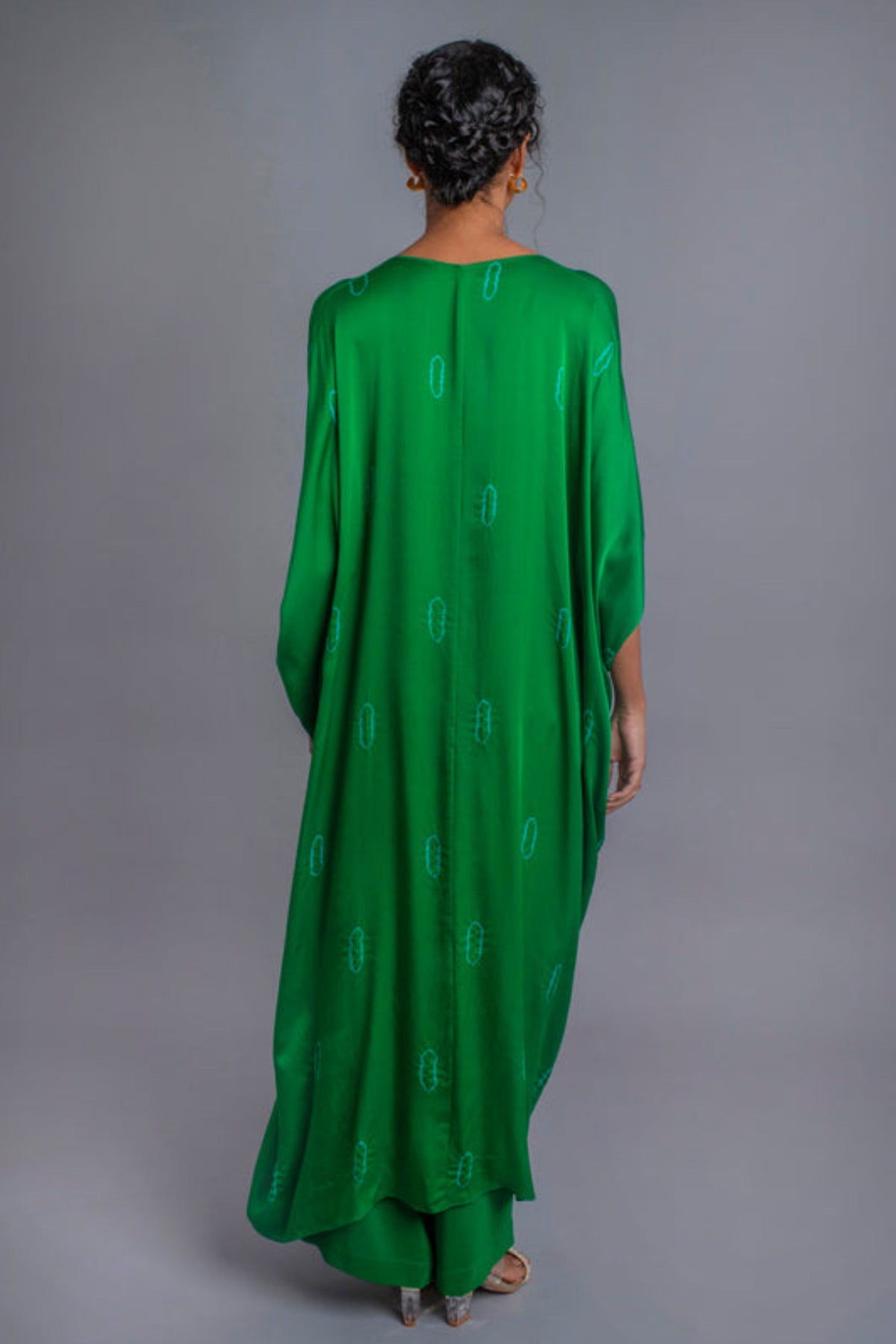 Green Tie-Dye  Kaftan Set