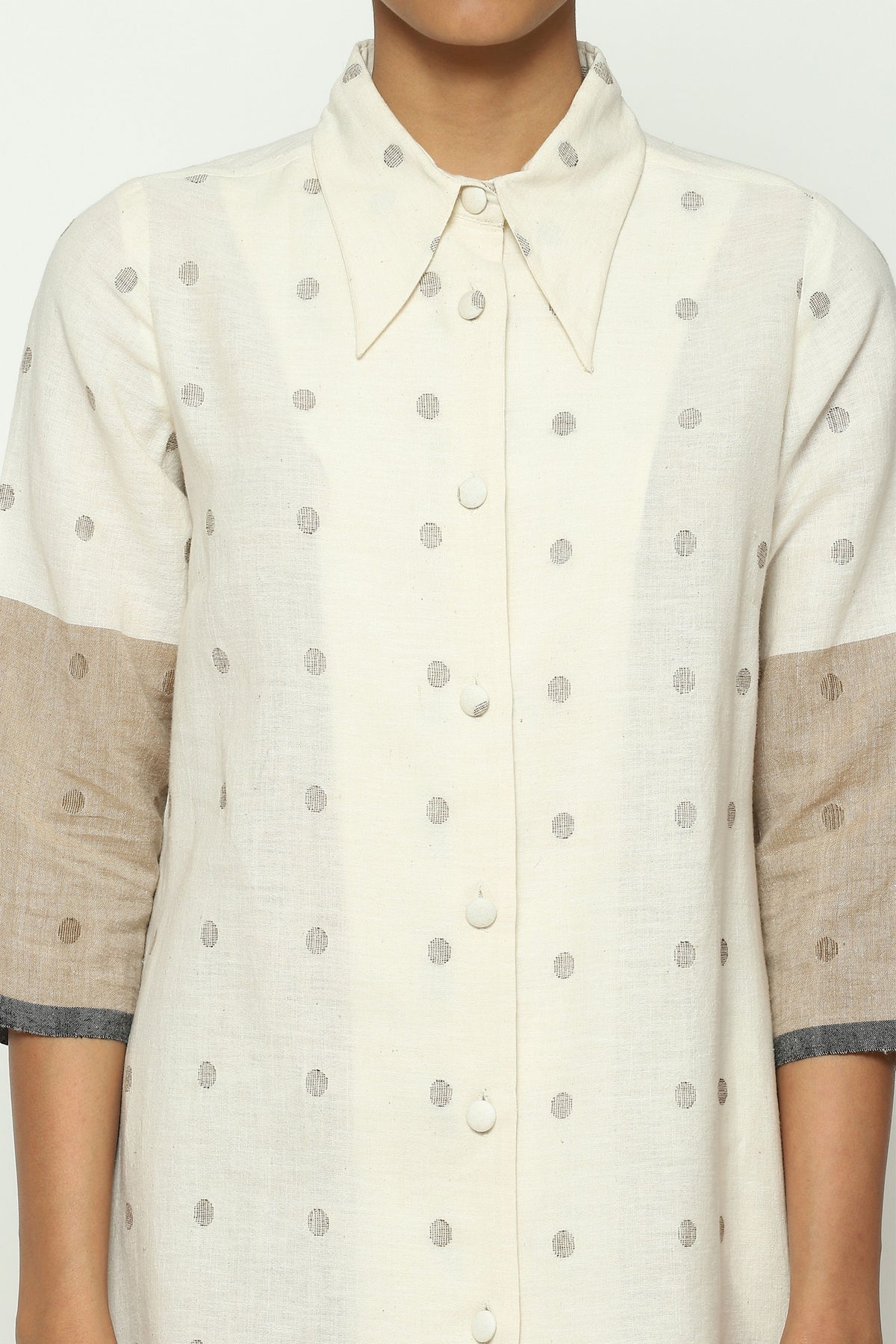 Border Jamdani Dots Shirt